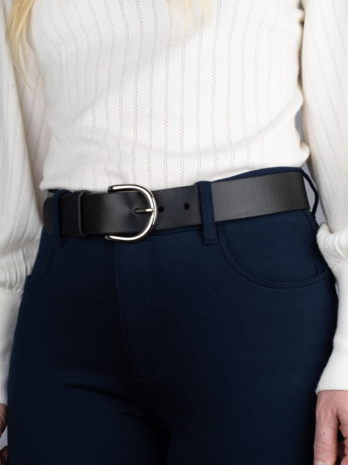 Custom-Made Leather Belt for women belt handmade leather belt | 2/ 2,5 / 3,2 / 3,8 cm jeans belt Black leather belt | Gift for her