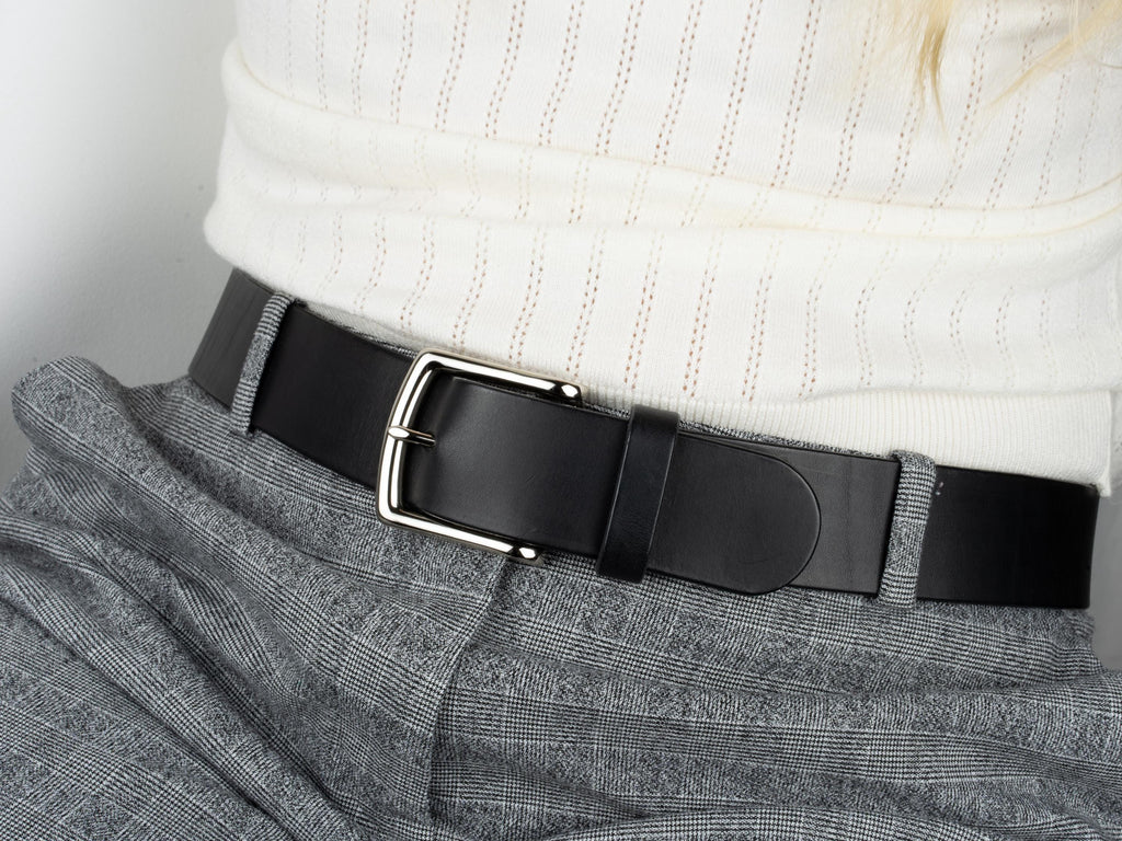 Men leather belt costum-made belt for men leather belt vintage leather black belt / 3,8 cm leather belt