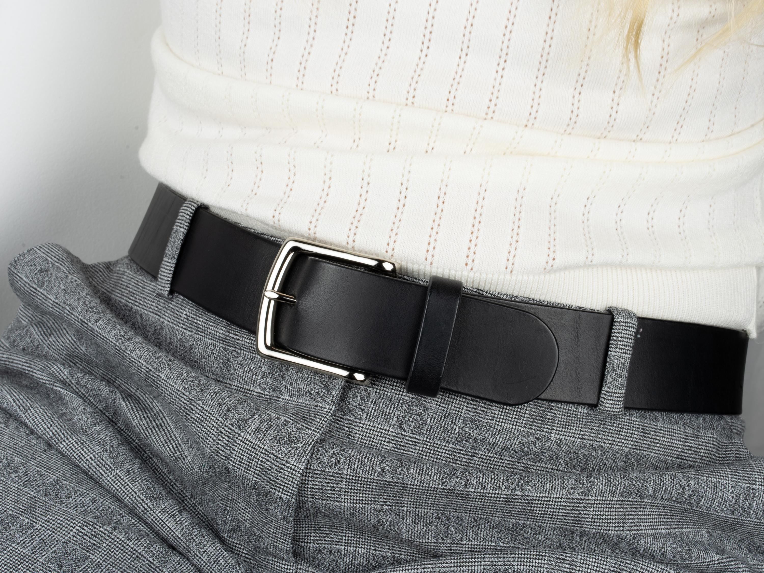 Men leather belt costum-made belt for men leather belt vintage leather black belt / 3,8 cm leather belt