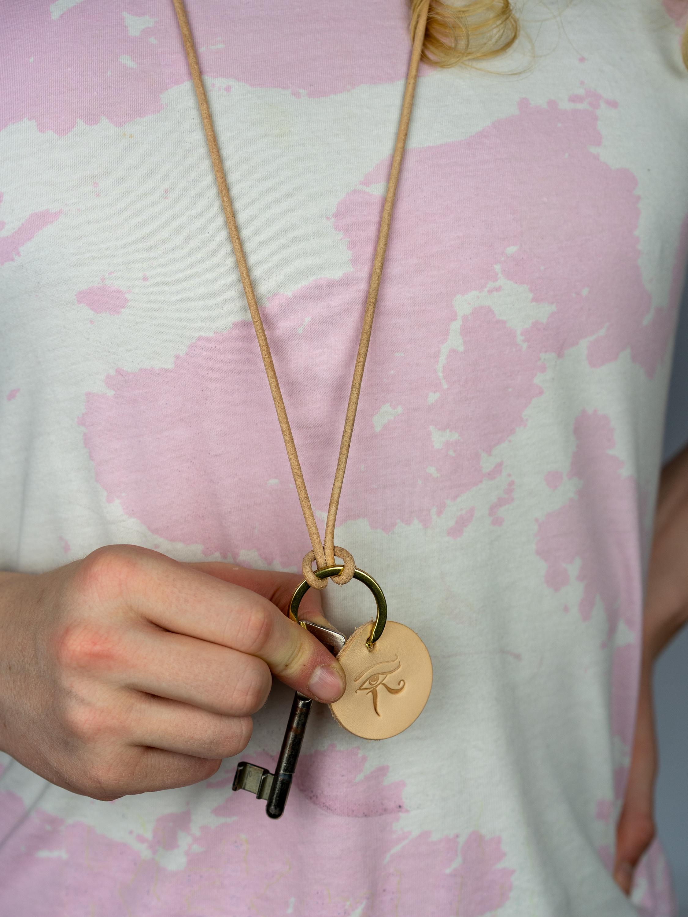 Personalisiertes Leder-Lanyard | Ausweishalter | ID-Schlüsselanhänger-Halskette | Leder-Schlüsselband, Geschenke für Mitarbeiter, Kunden