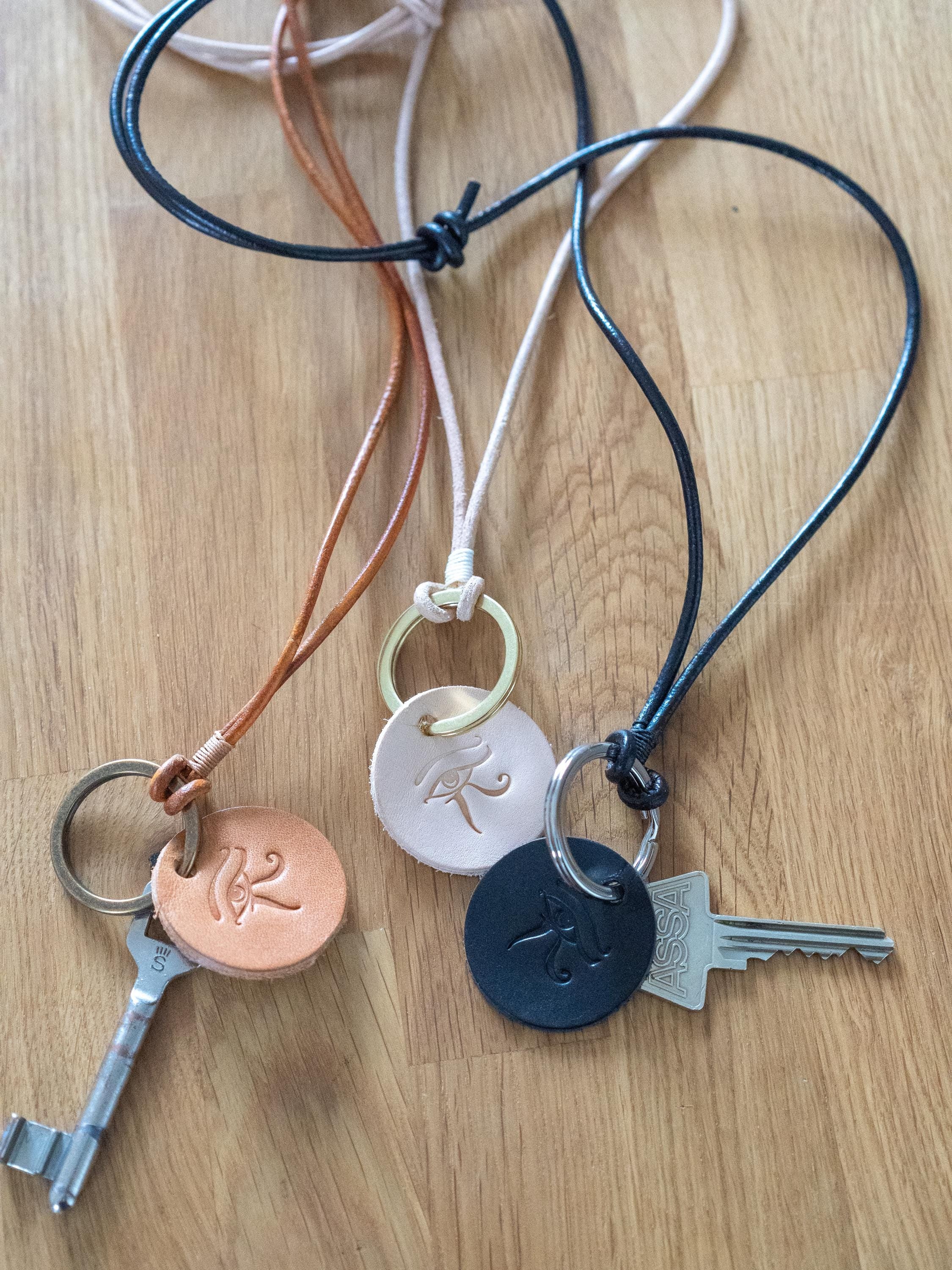 Personalisiertes Leder-Lanyard | Ausweishalter | ID-Schlüsselanhänger-Halskette | Leder-Schlüsselband, Geschenke für Mitarbeiter, Kunden