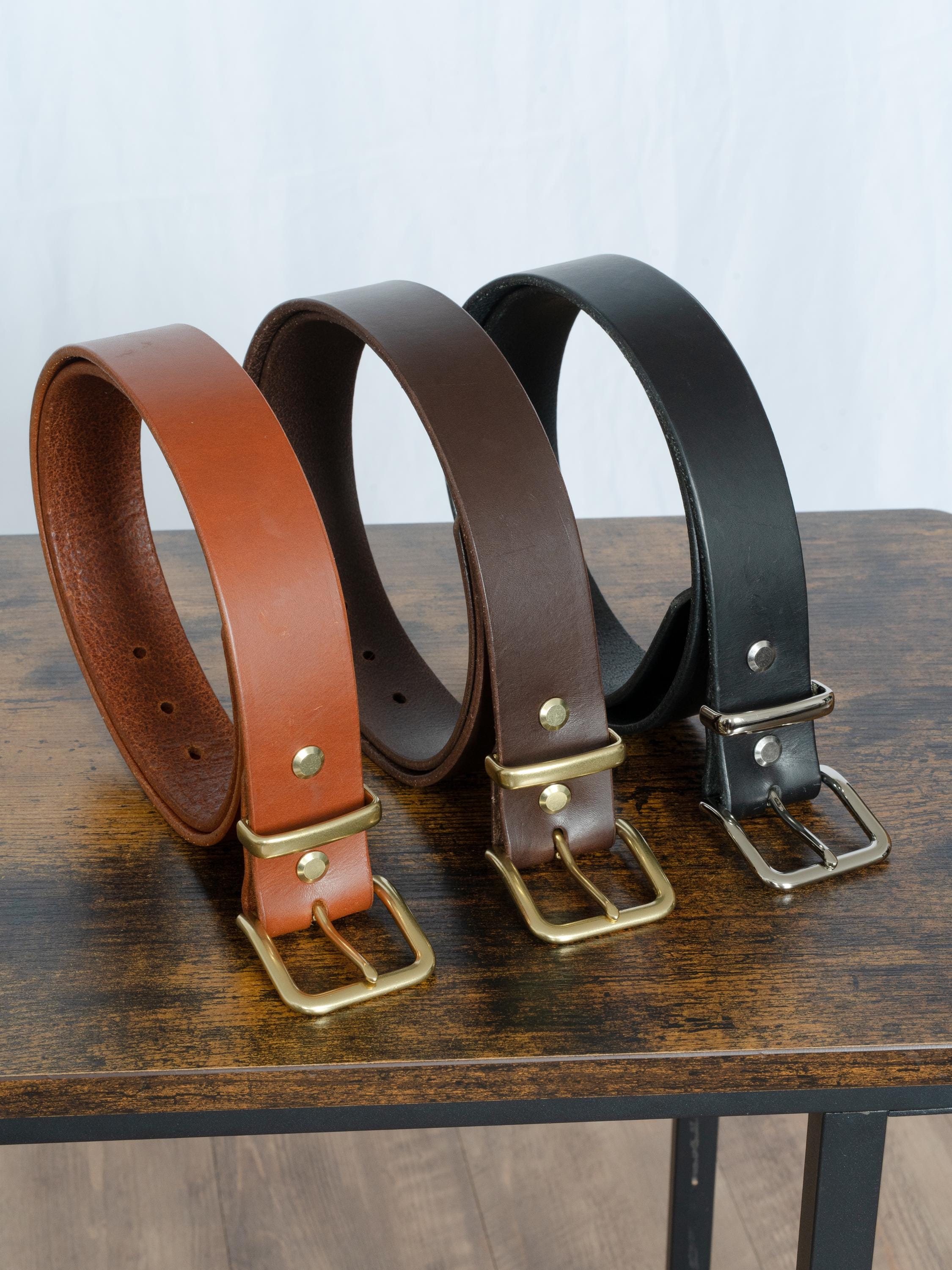 Custom-Made Leather Belt for women belt handmade women's leather belt | 3,8 cm jeans belt Vintage leather belt | Gift for her Luxury belt