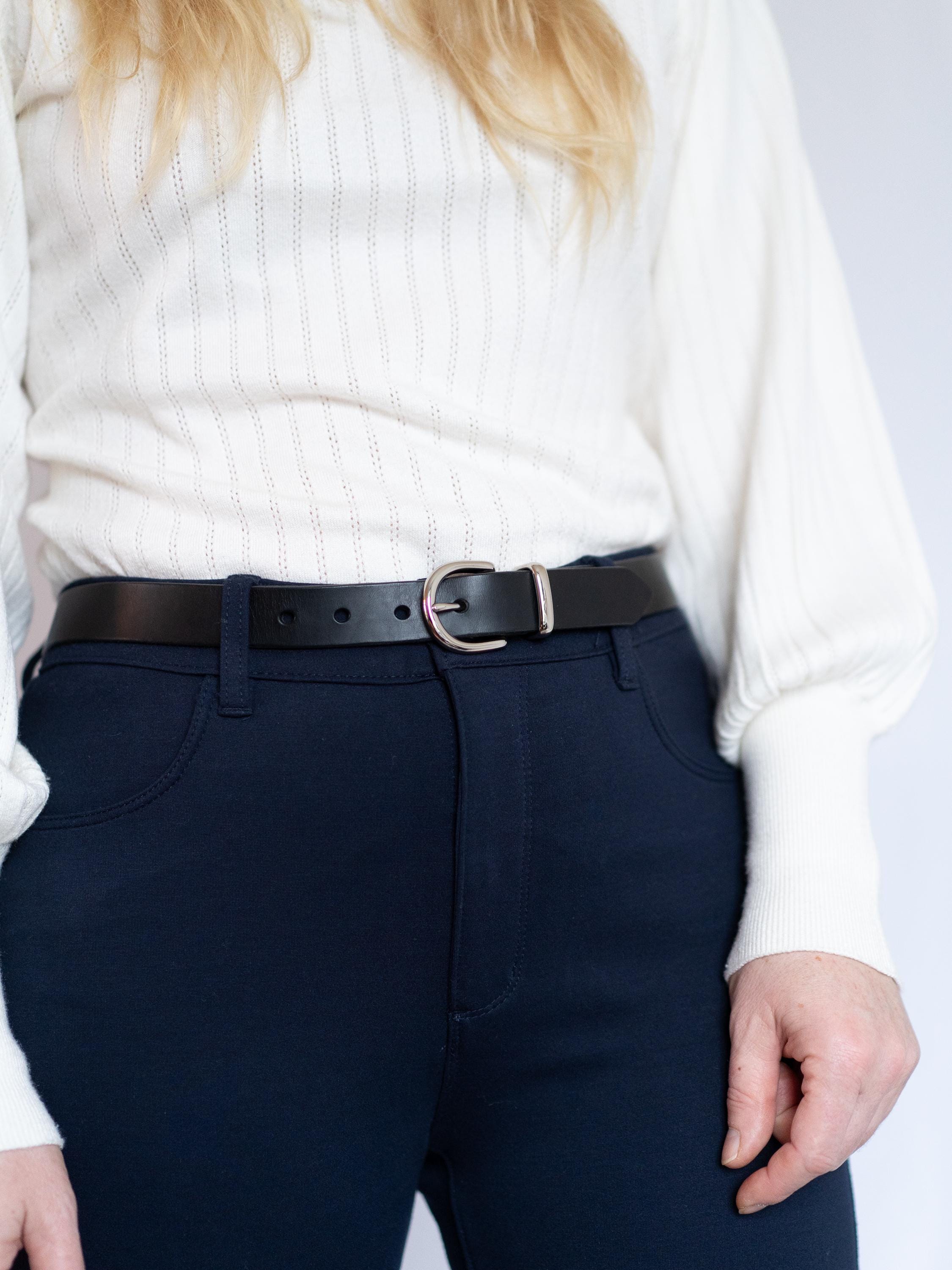 Custom-Made Leather Belt for women belt handmade women's leather belt | 2.5 cm jeans belt Vintage leather belt | Gift for her Luxury belt