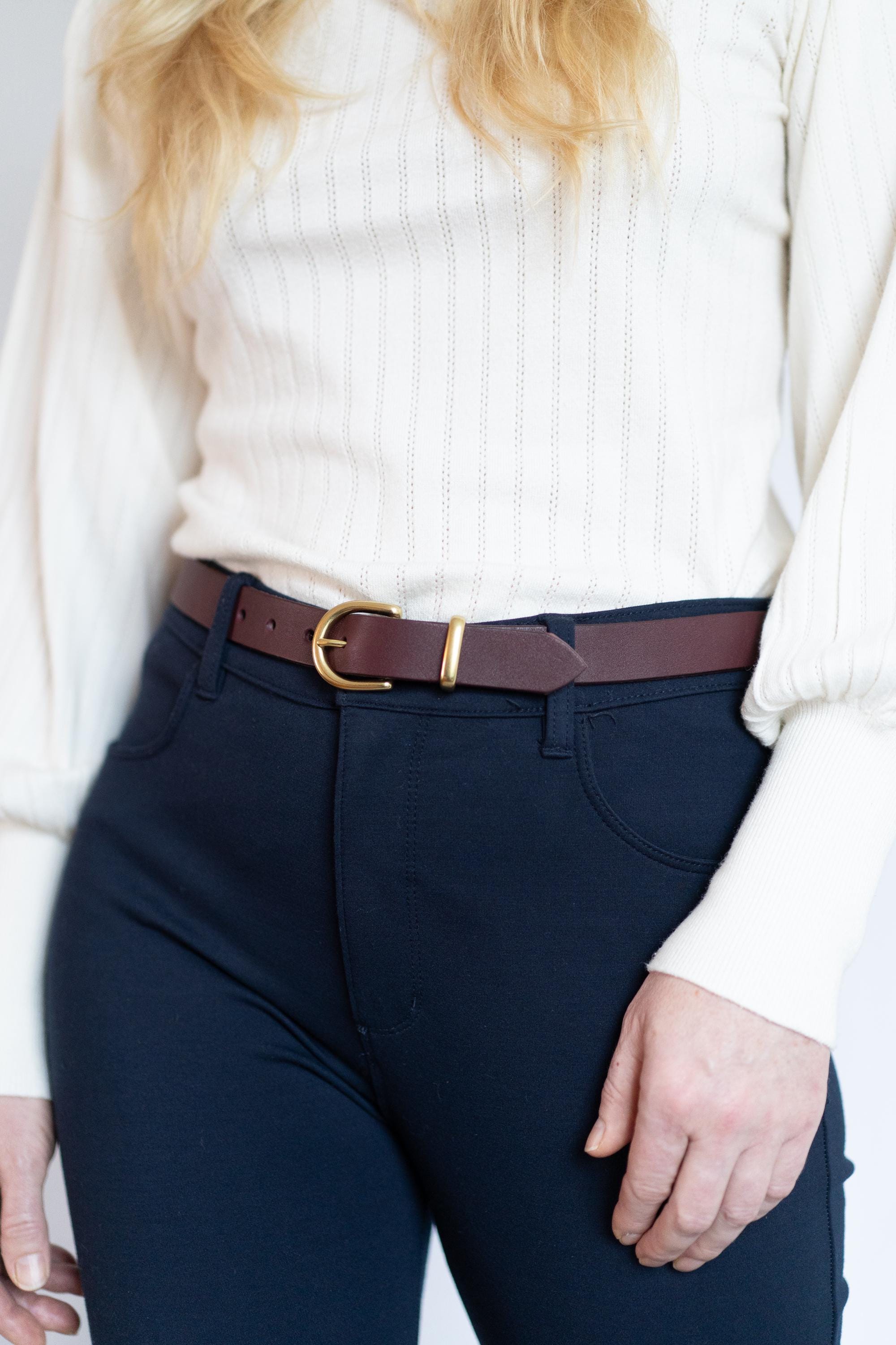 Custom-Made Leather Belt for women belt handmade women's leather belt | 2.5 cm jeans belt Vintage leather belt | Gift for her Luxury belt