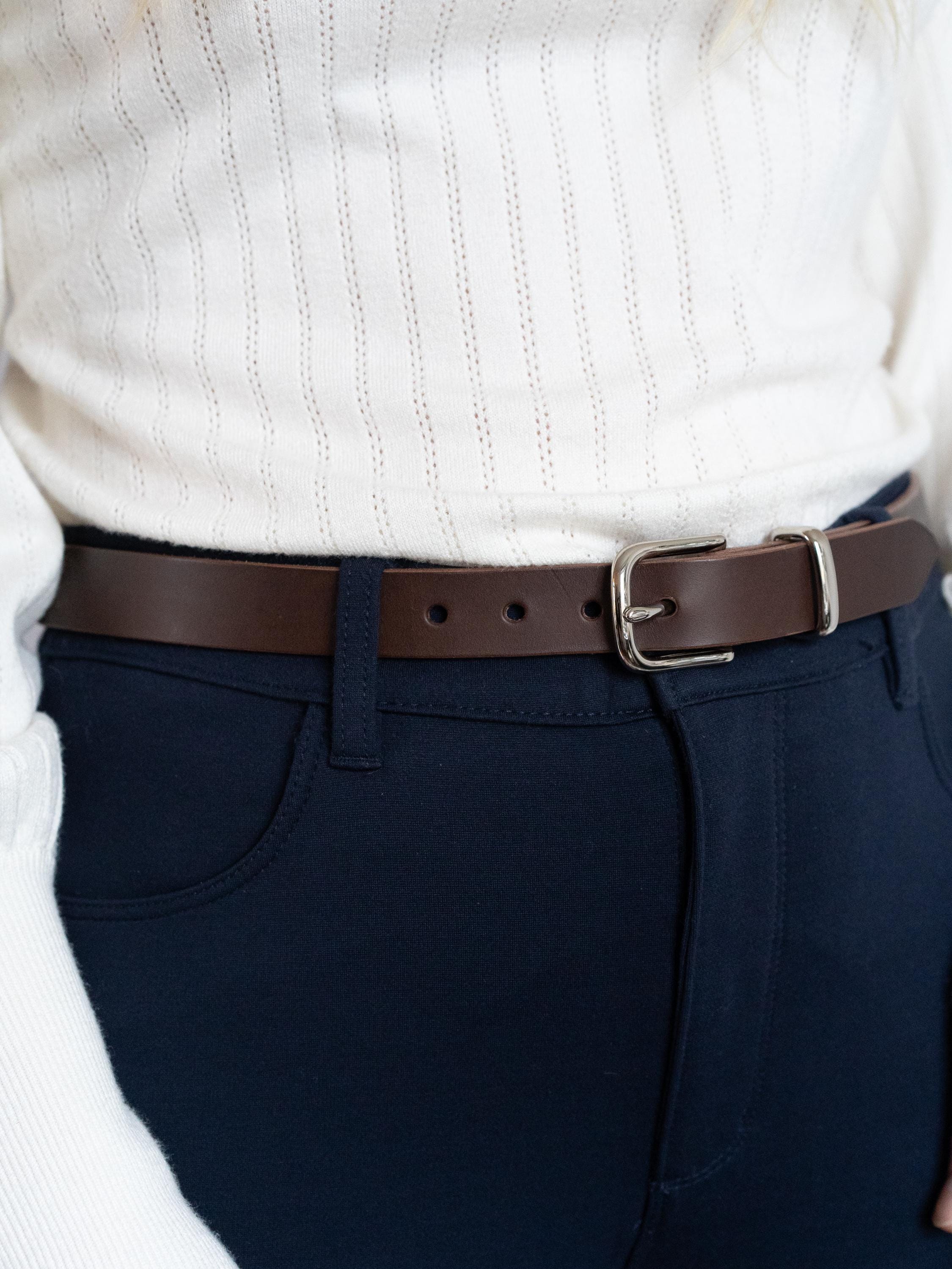 Custom-Made Leather Belt for women belt handmade women's leather belt | 2.5 cm jeans belt Vintage leather belt | Gift for her Luxury belt