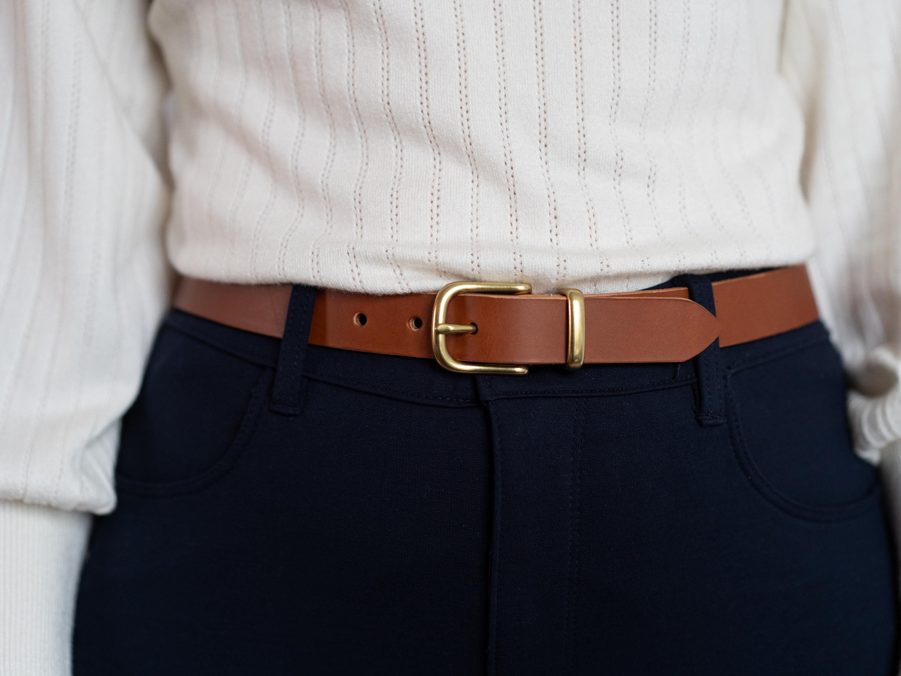 Custom-Made Leather Belt for women belt handmade women's leather belt | 2.5 cm jeans belt Vintage leather belt | Gift for her Luxury belt