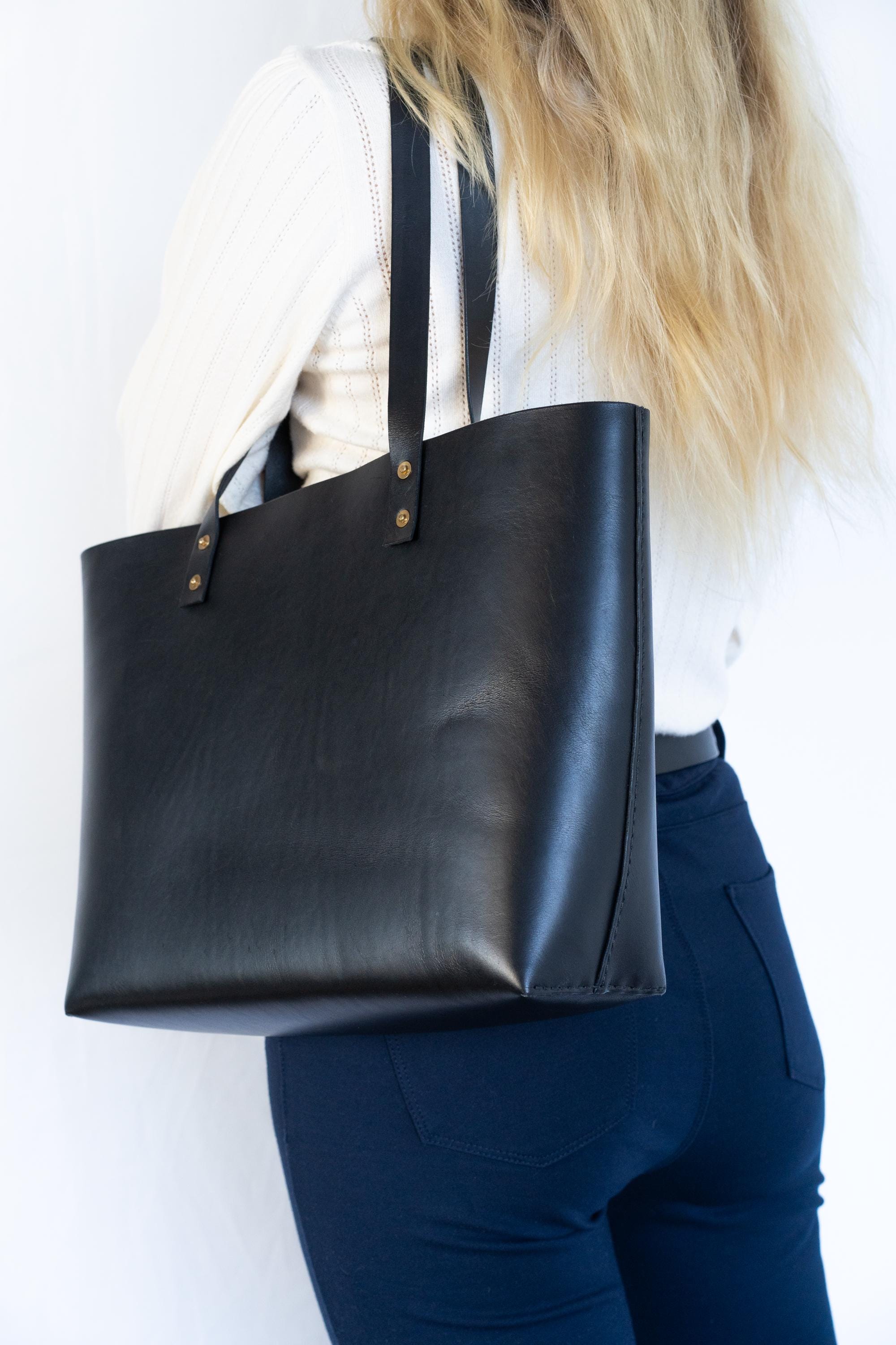 Large Leather Tote Bag for Women Leather Shopper - Shoulder Bag & Crossbody Purse - Roomy Market Tote Bag XXL