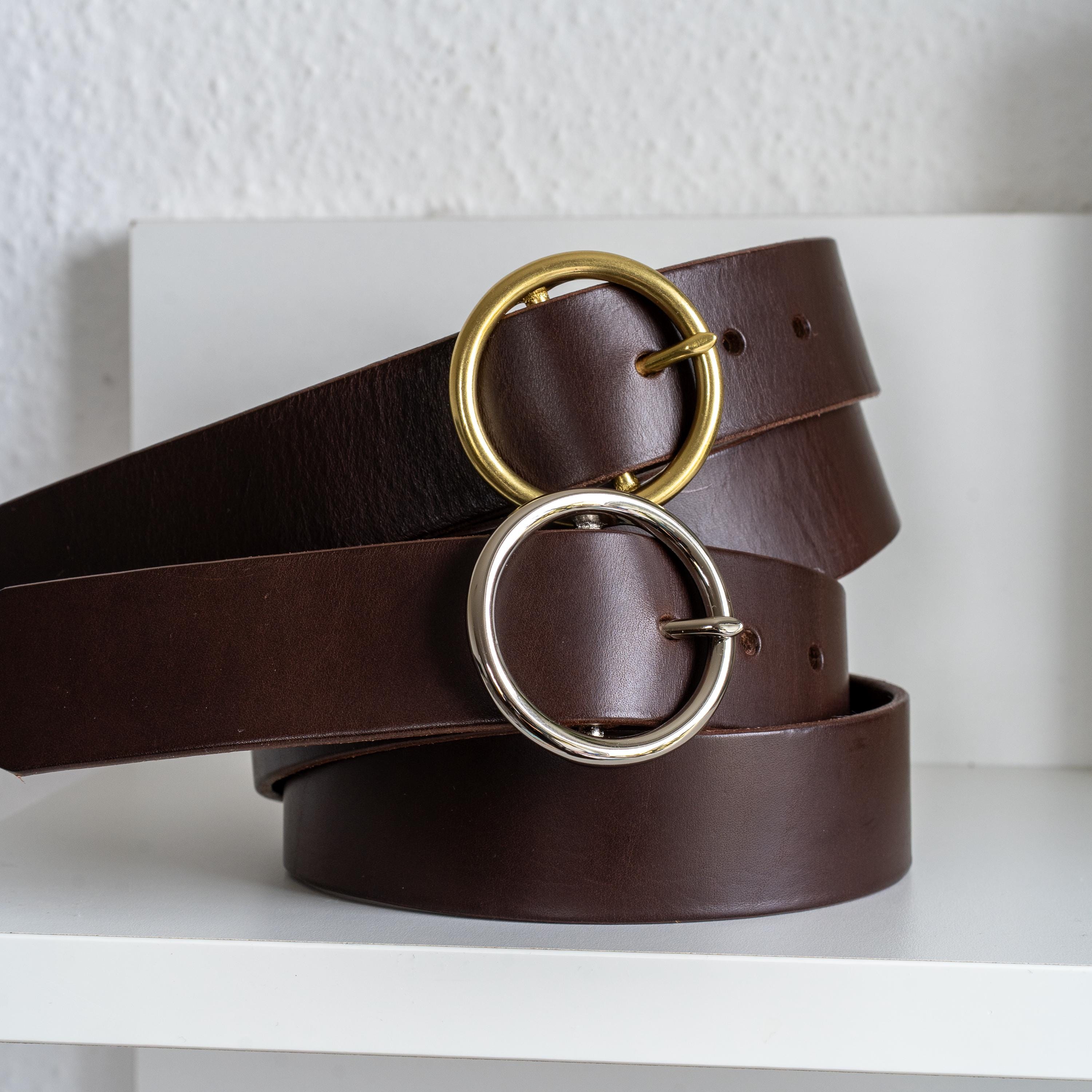 Custom-Made Leather Belt for women belt handmade women's leather belt | 3,8 cm jeans belt Vintage leather belt | Gift for her Luxury belt