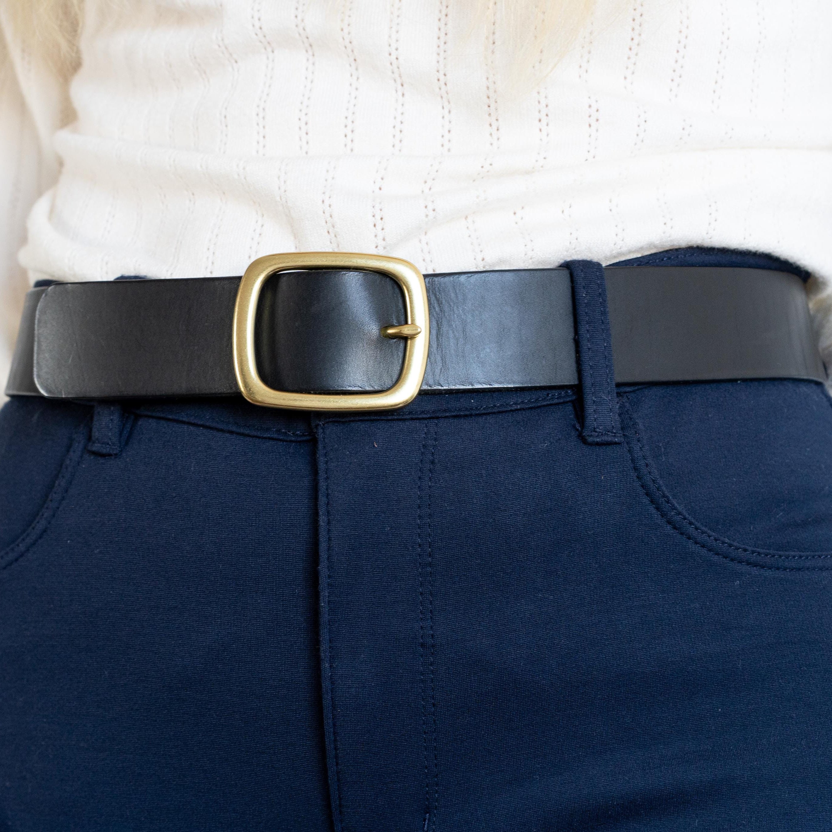 Custom-Made Leather Belt for women belt handmade women's leather belt | 3,8 cm jeans belt Vintage leather belt | Gift for her Luxury belt