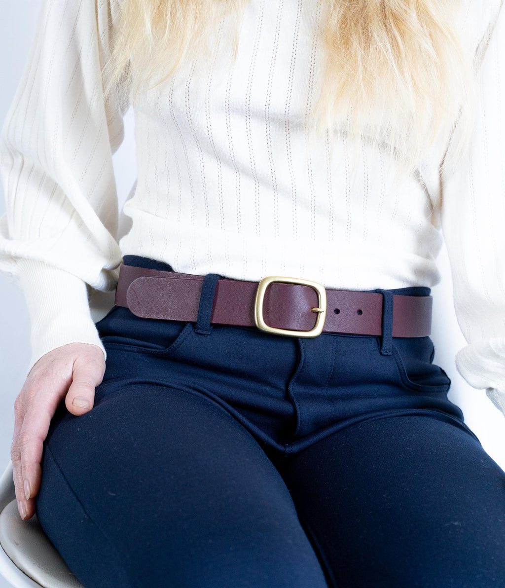 Custom-Made Leather Belt for women belt handmade women's leather belt | 3,8 cm jeans belt Vintage leather belt | Gift for her Luxury belt
