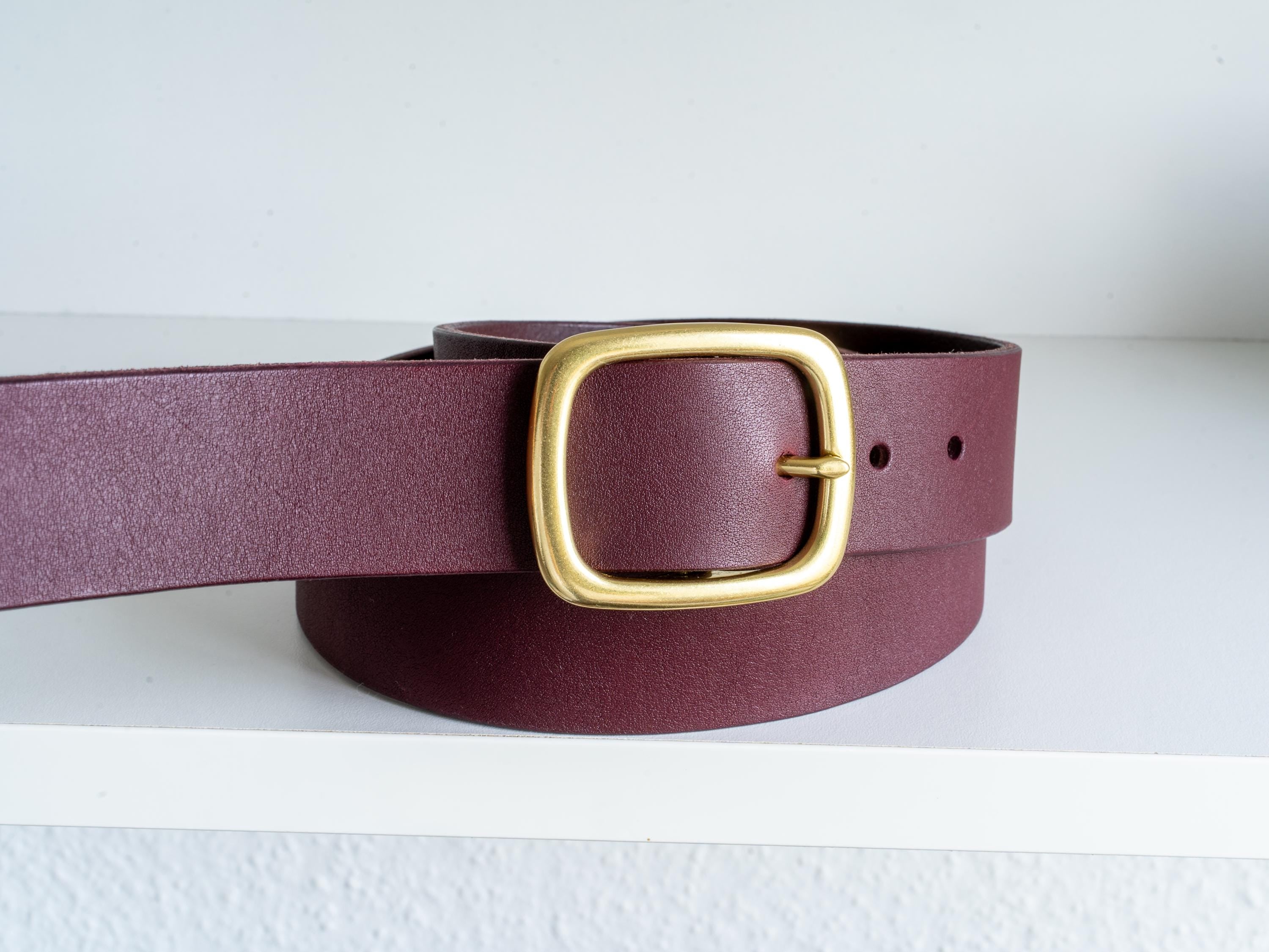 Custom-Made Leather Belt for women belt handmade women's leather belt | 3,8 cm jeans belt Vintage leather belt | Gift for her Luxury belt