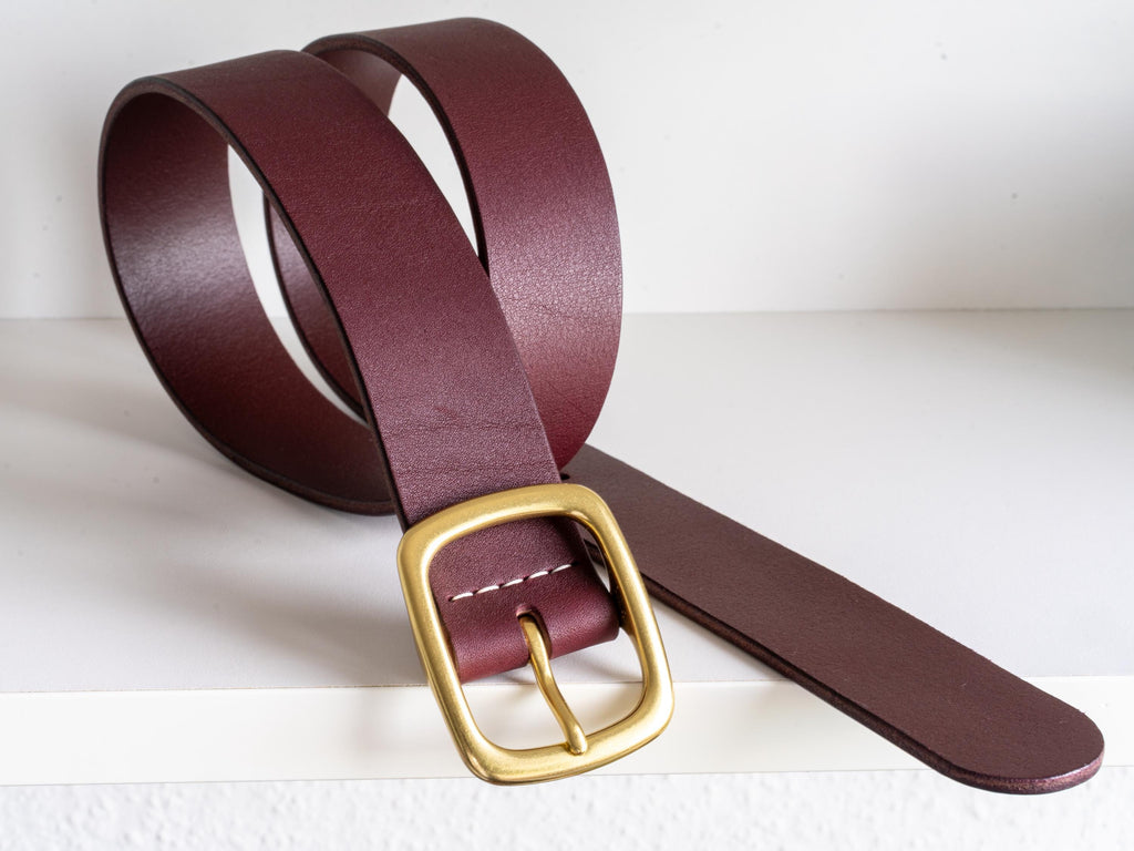 Custom-Made Leather Belt for women belt handmade women's leather belt | 3,8 cm jeans belt Vintage leather belt | Gift for her Luxury belt