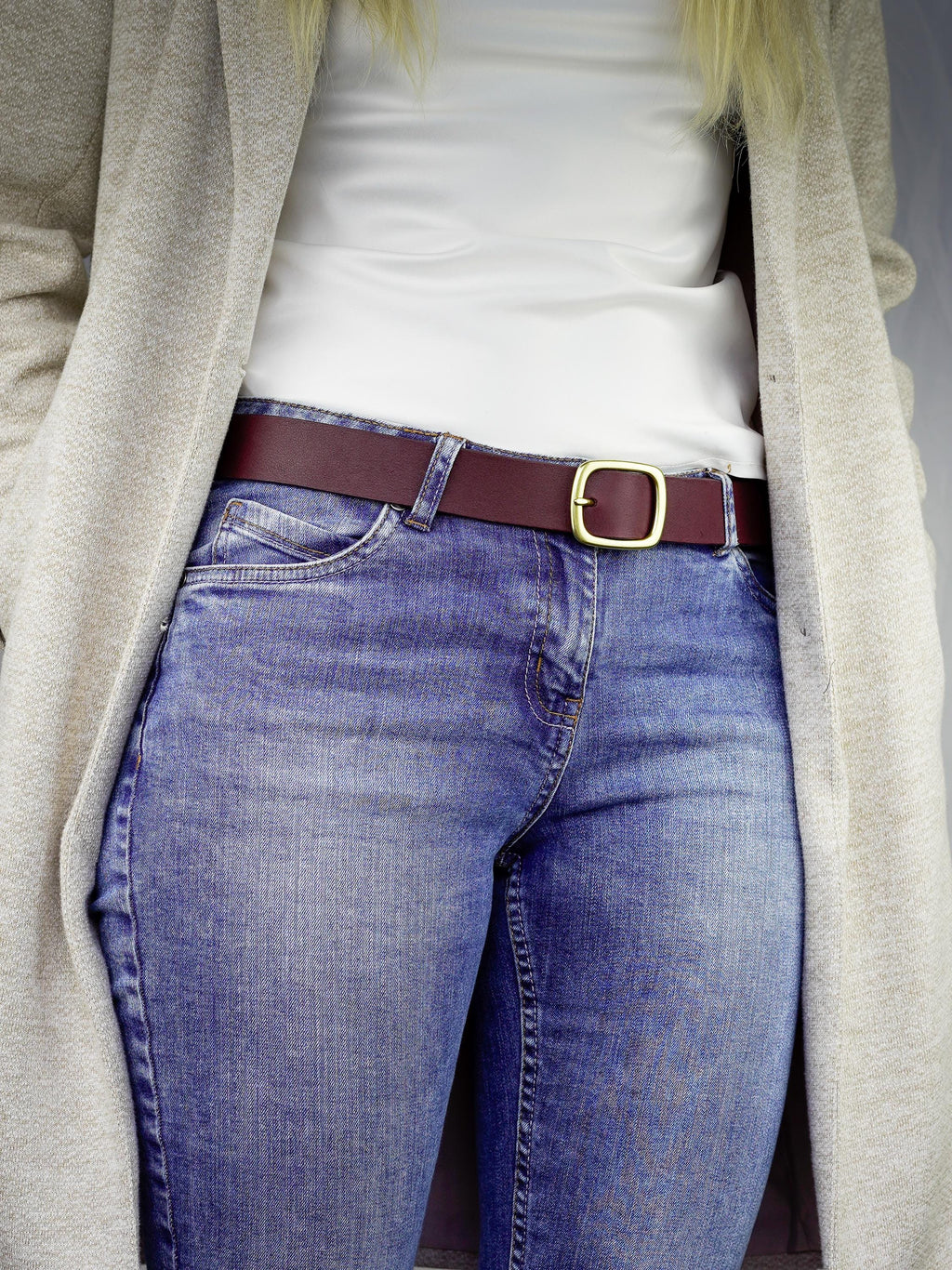 Custom-Made Leather Belt for women belt handmade women's leather belt | 3,8 cm jeans belt Vintage leather belt | Gift for her Luxury belt