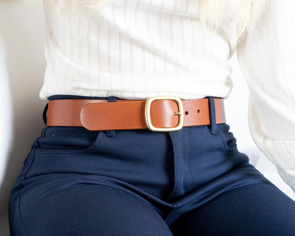 Custom-Made Leather Belt for women belt handmade women's leather belt | 3,8 cm jeans belt Vintage leather belt | Gift for her Luxury belt