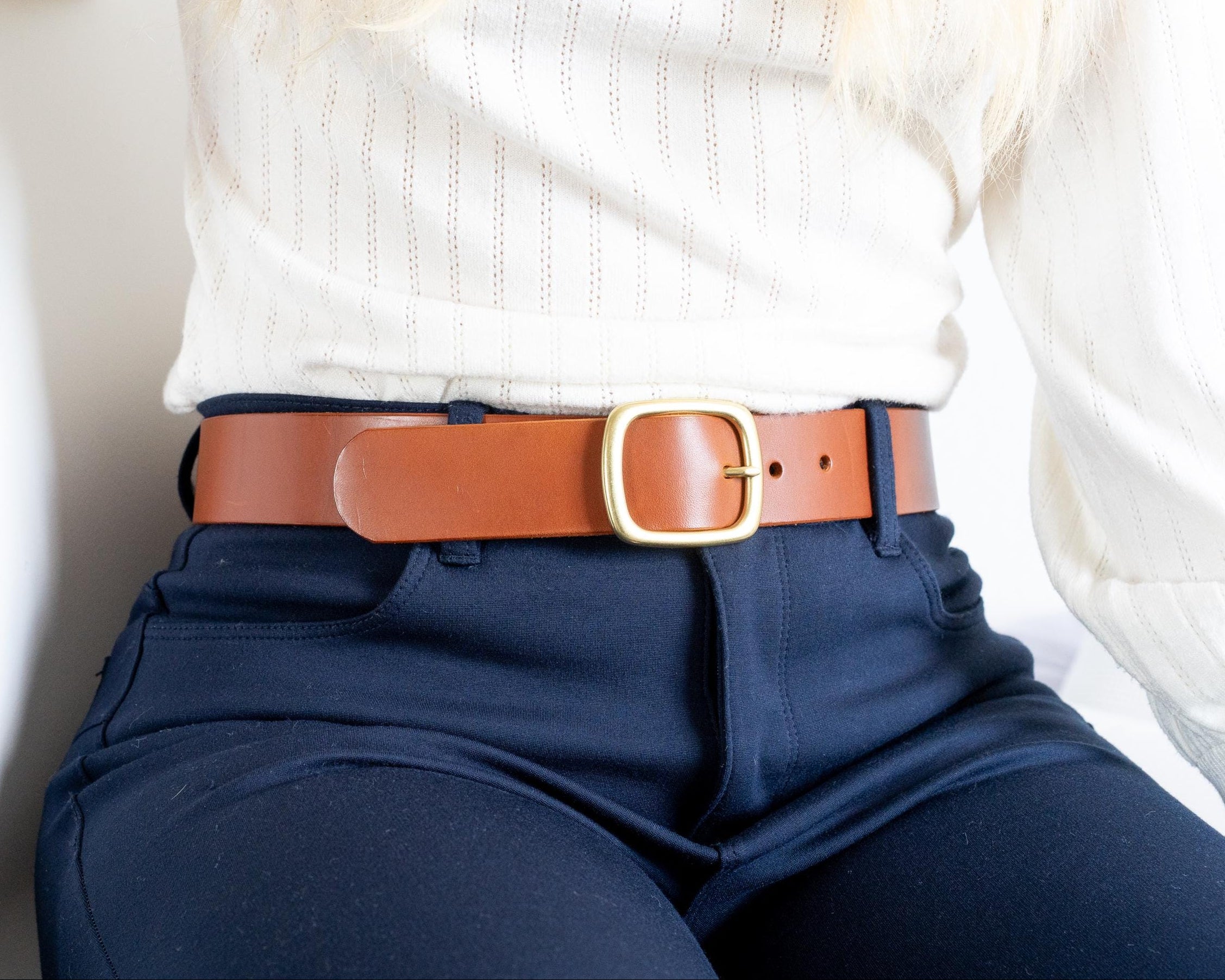 Custom-Made Leather Belt for women belt handmade women's leather belt | 3,8 cm jeans belt Vintage leather belt | Gift for her Luxury belt