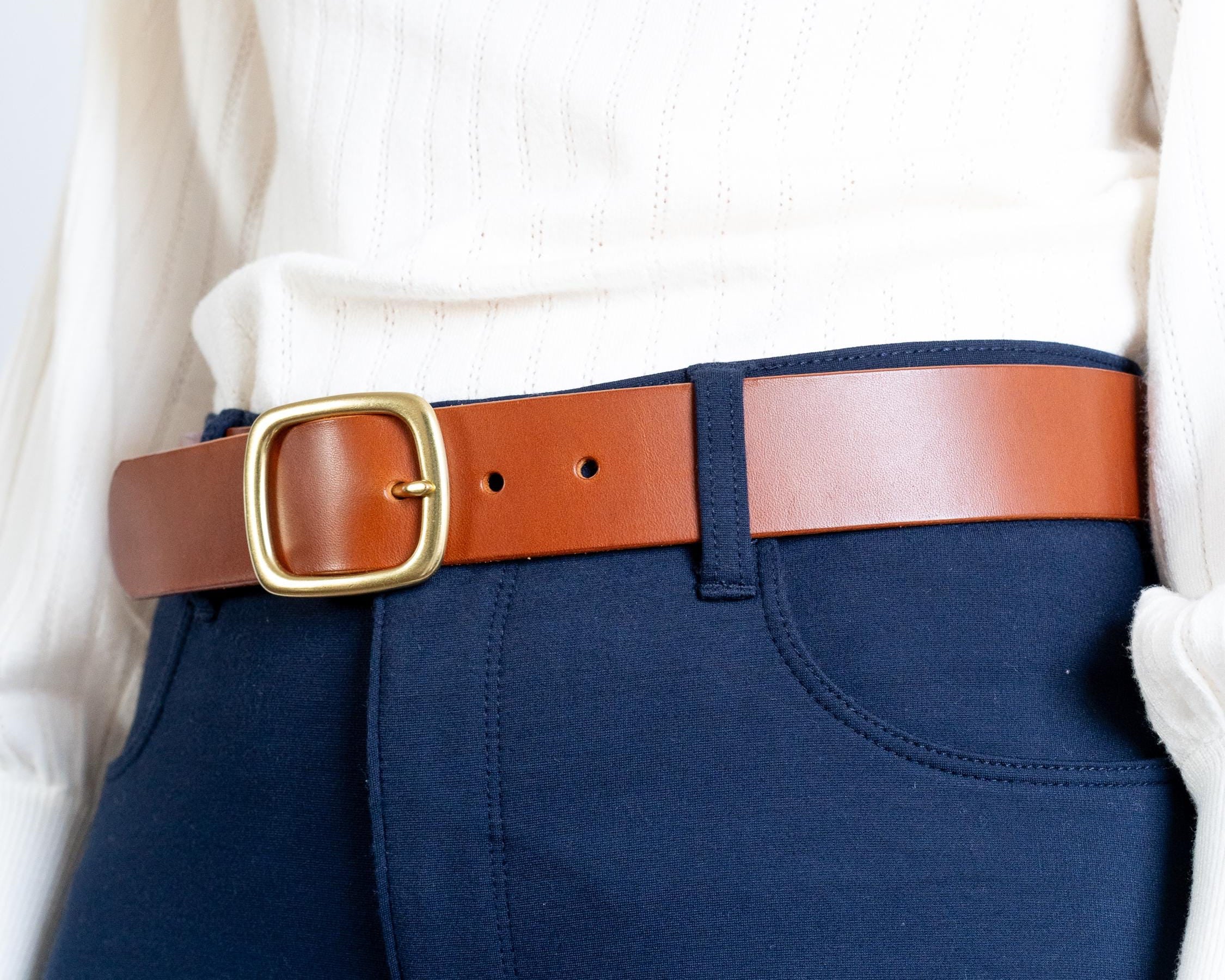 Custom-Made Leather Belt for women belt handmade women's leather belt | 3,8 cm jeans belt Vintage leather belt | Gift for her Luxury belt