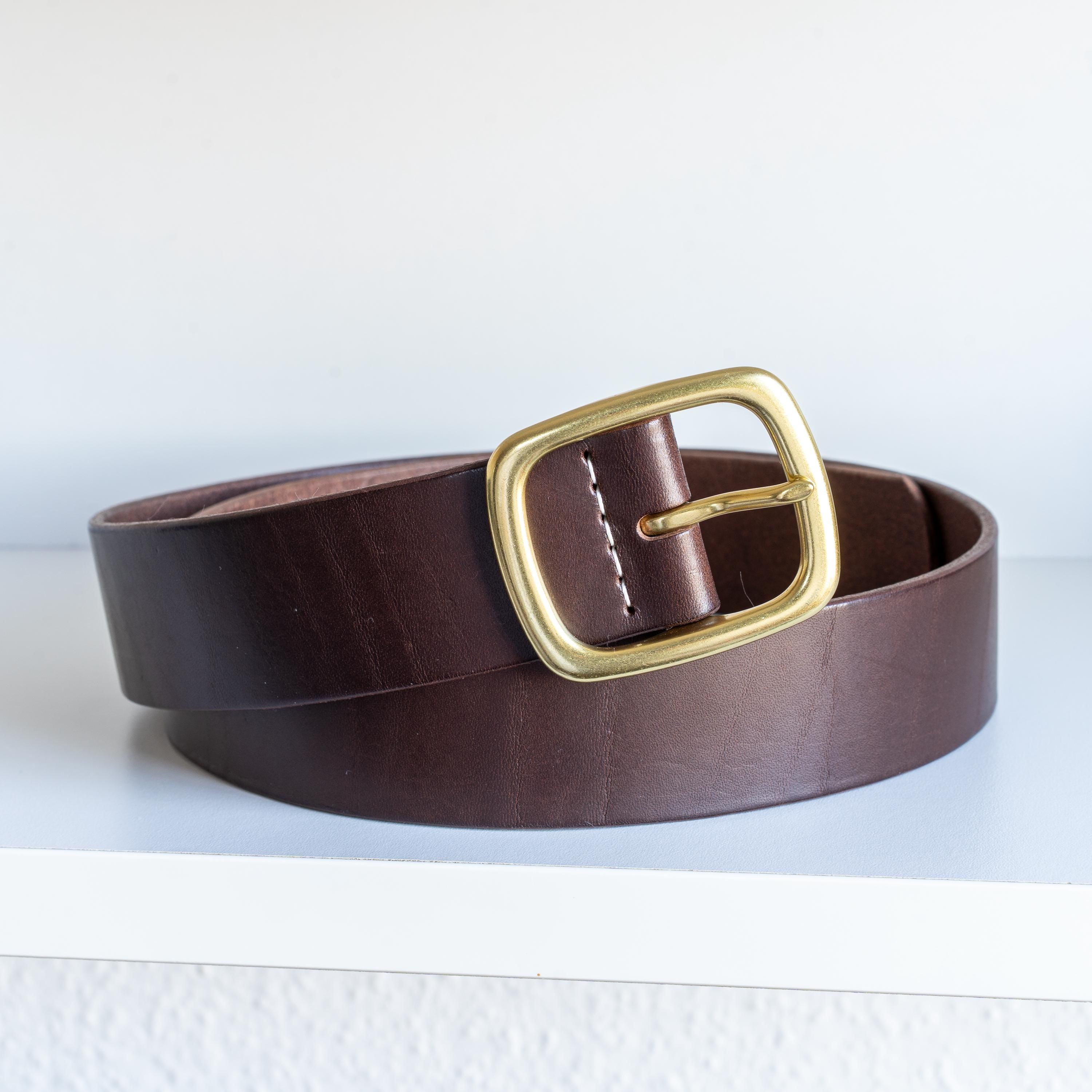 Custom-Made Leather Belt for women belt handmade women's leather belt | 3,8 cm jeans belt Vintage leather belt | Gift for her Luxury belt