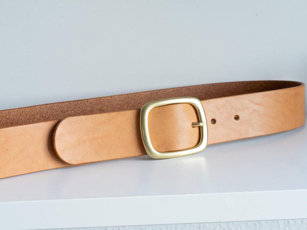 Custom-Made Leather Belt for women belt handmade women's leather belt | 3,8 cm jeans belt Vintage leather belt | Gift for her Luxury belt