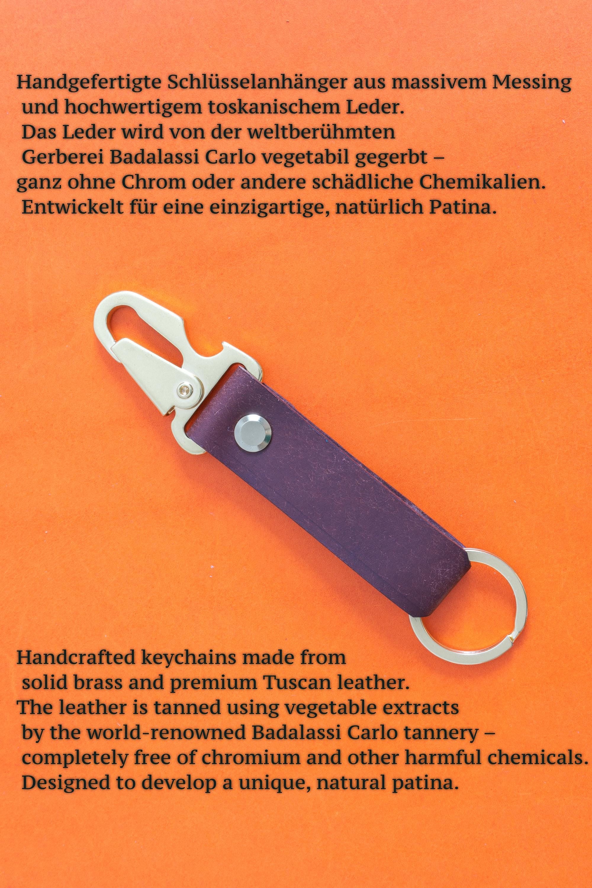 Schlüsselband aus Pueblo-Leder • individuell graviert (bis 15 Buchstaben) • Handarbeit in Deutschland • Schlüsselanhänger