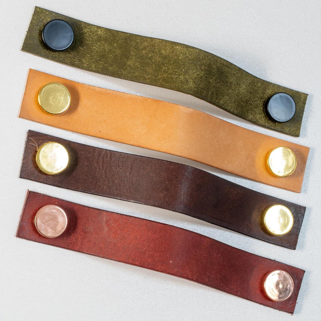 Handmade Leather Handles | Drawer Pulls & Cabinet Knobs | For IKEA Pax Kallax Hemnes | Vegetable Tanned Leather | Made in Germany