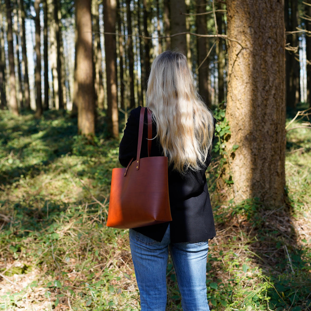 Large Leather Tote Bag for Women Leather Shopper - Shoulder Bag & Crossbody Purse - Roomy Market Tote Bag XXL