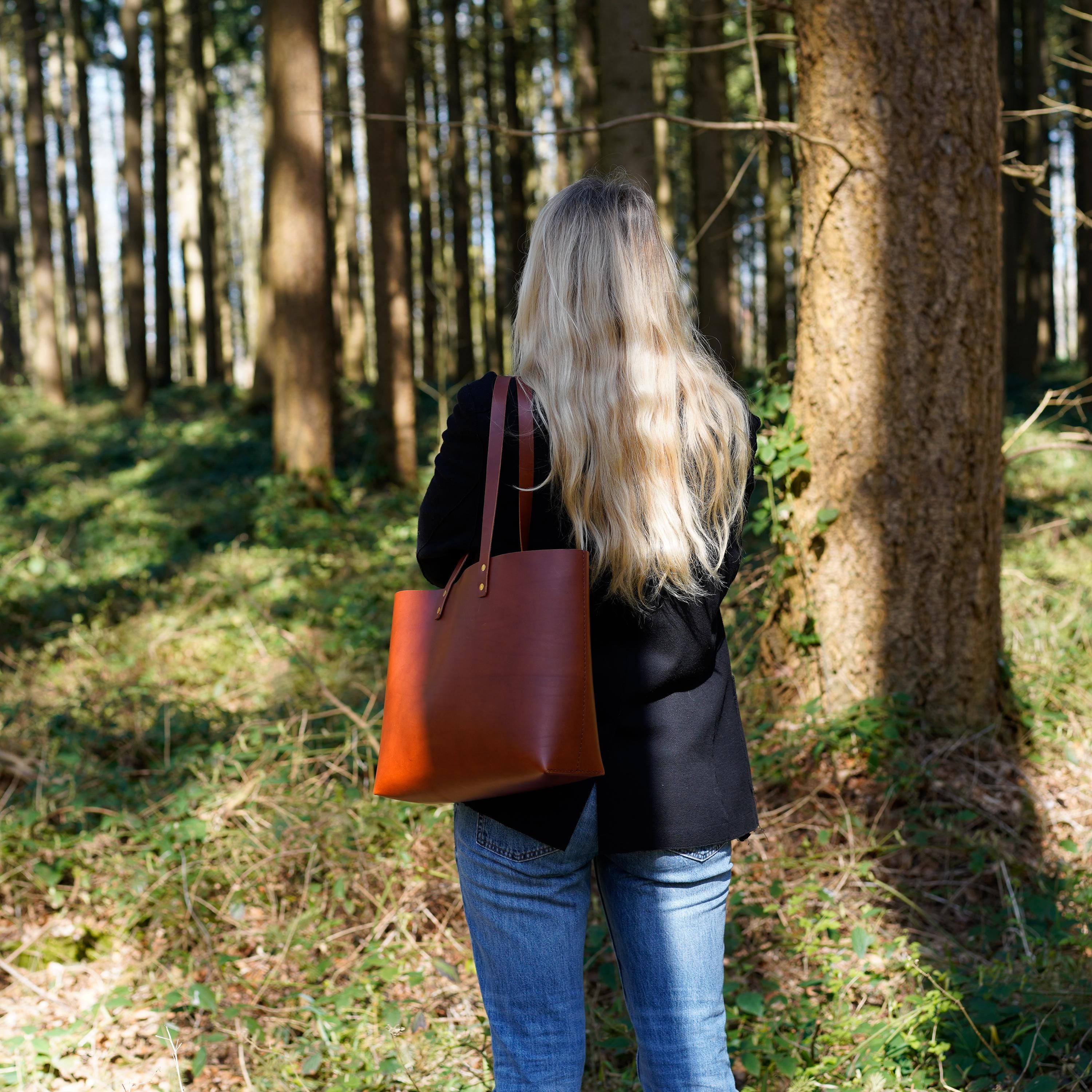 Large Leather Tote Bag for Women Leather Shopper - Shoulder Bag & Crossbody Purse - Roomy Market Tote Bag XXL