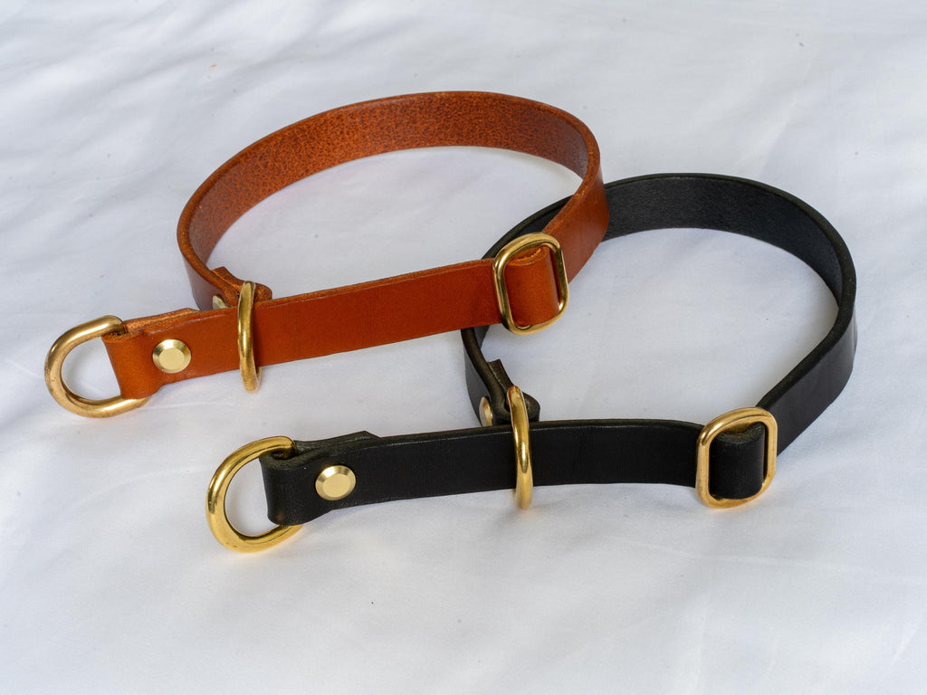 Handgefertigtes Leder Hundehalsband | Pflanzlich Gegerbtes Premium Leder | Namensgravur | Messing Hardware | Geschenk für Hunde