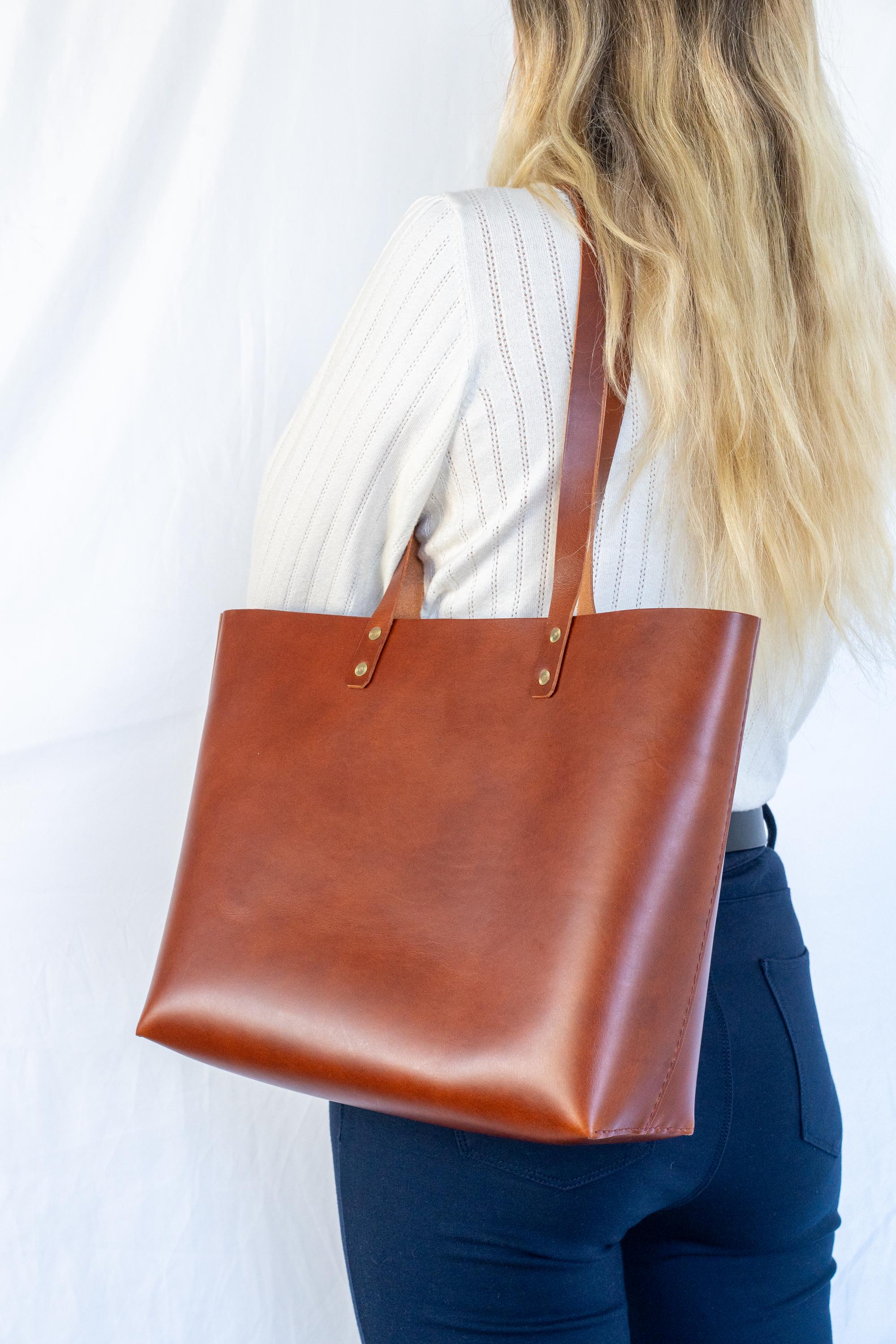 Large Leather Tote Bag for Women Leather Shopper - Shoulder Bag & Crossbody Purse - Roomy Market Tote Bag XXL