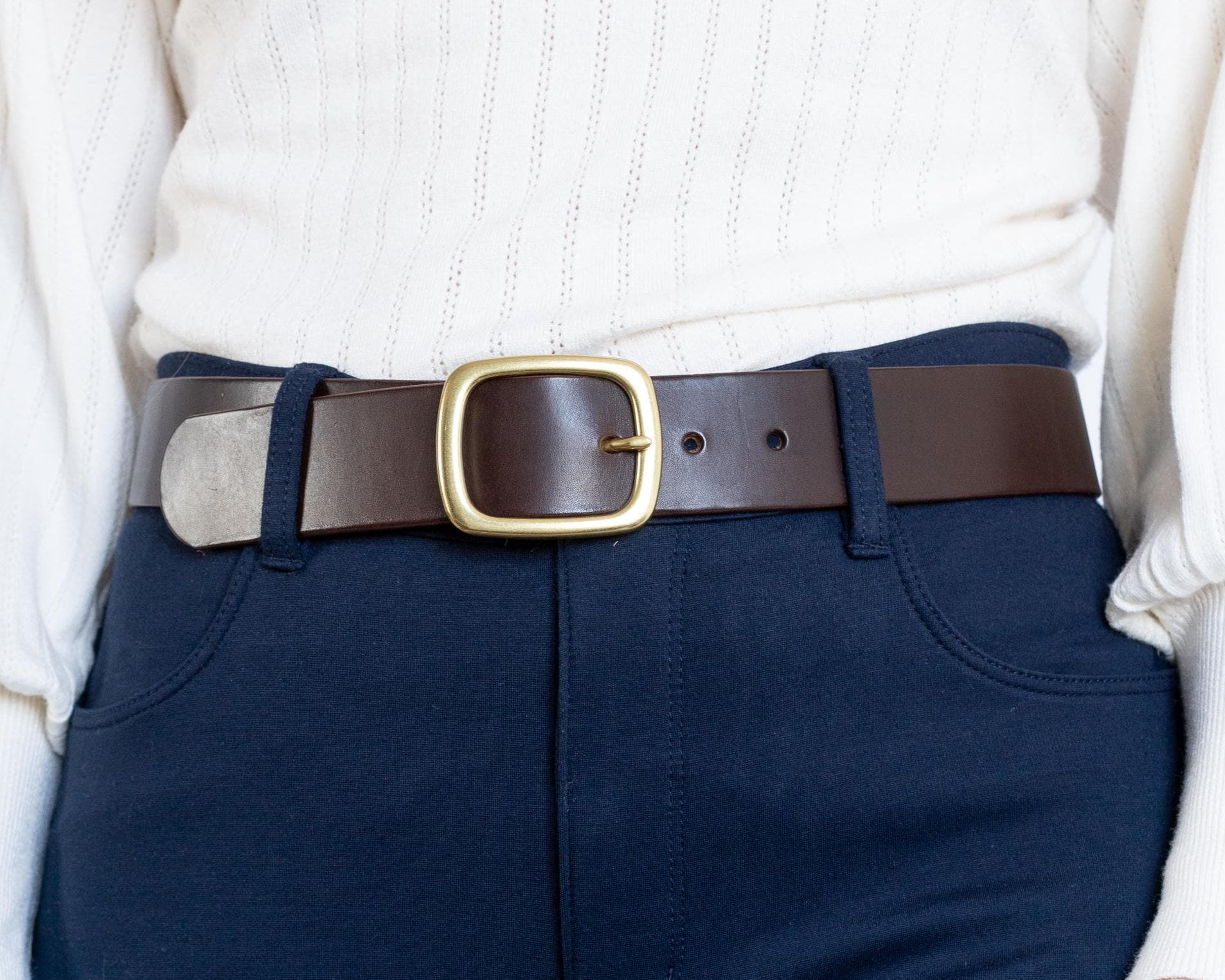 Custom-Made Leather Belt for women belt handmade women's leather belt | 3,8 cm jeans belt Vintage leather belt | Gift for her Luxury belt