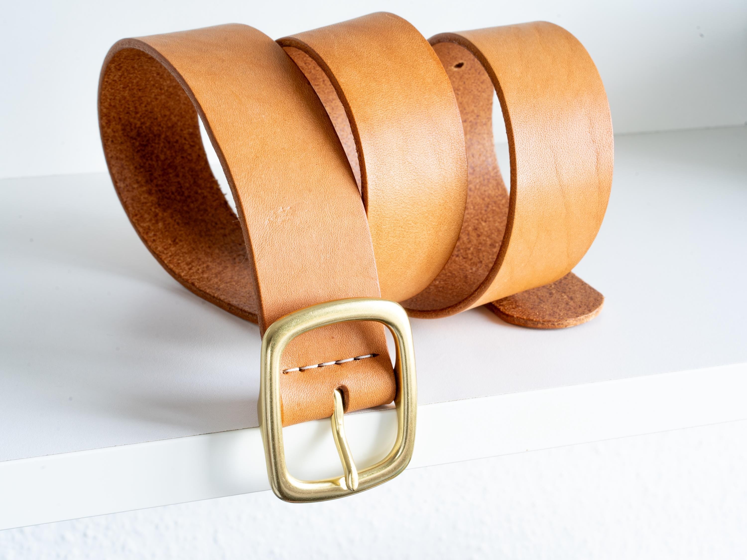 Custom-Made Leather Belt for women belt handmade women's leather belt | 3,8 cm jeans belt Vintage leather belt | Gift for her Luxury belt