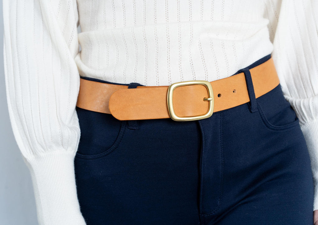 Custom-Made Leather Belt for women belt handmade women's leather belt | 3,8 cm jeans belt Vintage leather belt | Gift for her Luxury belt