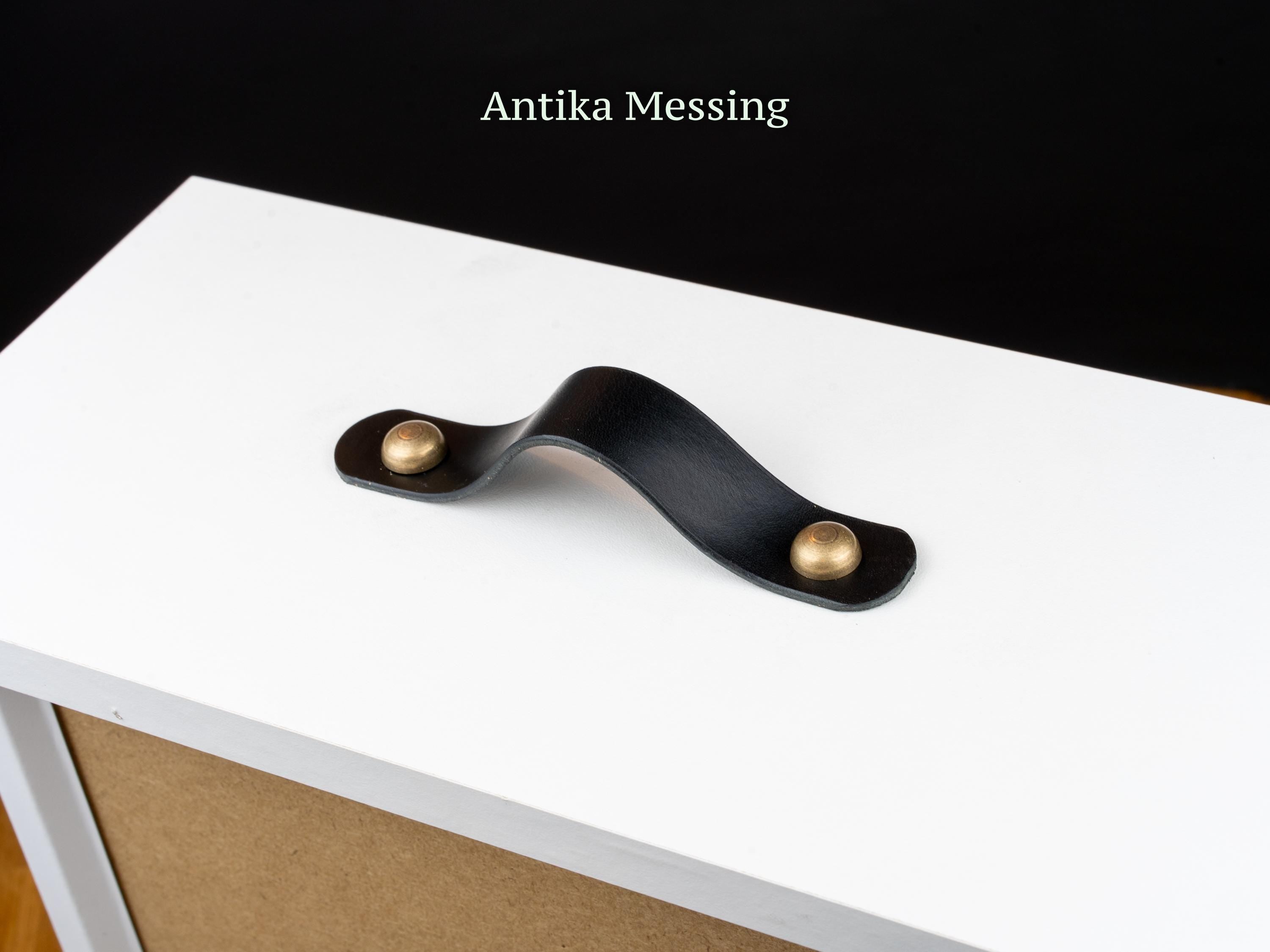Handmade Leather Handles | Drawer Pulls & Cabinet Knobs | For IKEA Pax Kallax Hemnes | Vegetable Tanned Leather | Made in Germany