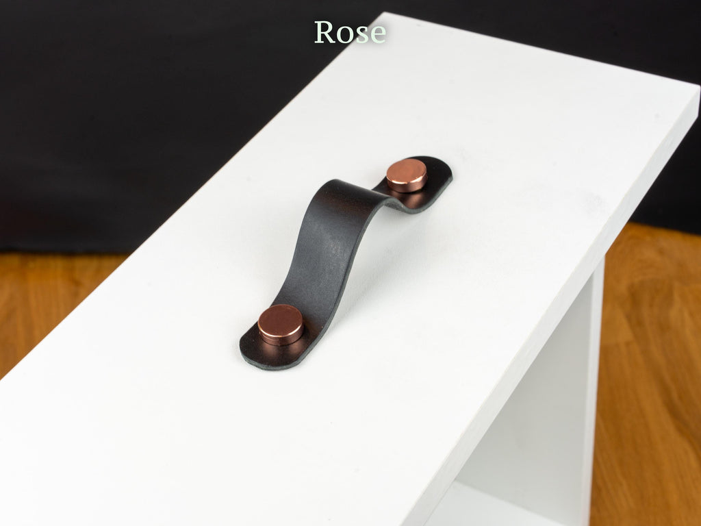 Handmade Leather Handles | Drawer Pulls & Cabinet Knobs | For IKEA Pax Kallax Hemnes | Vegetable Tanned Leather | Made in Germany