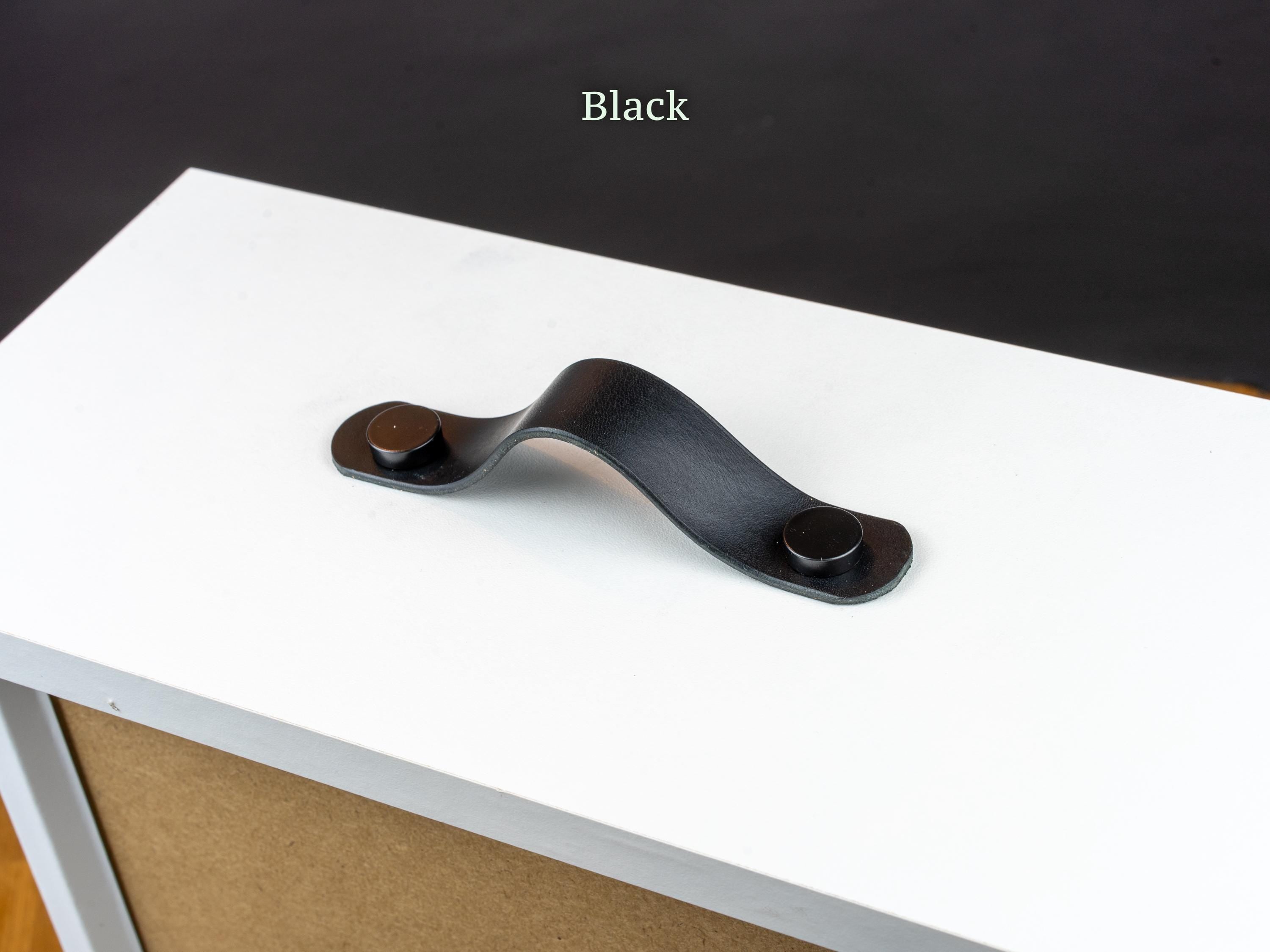 Handmade Leather Handles | Drawer Pulls & Cabinet Knobs | For IKEA Pax Kallax Hemnes | Vegetable Tanned Leather | Made in Germany