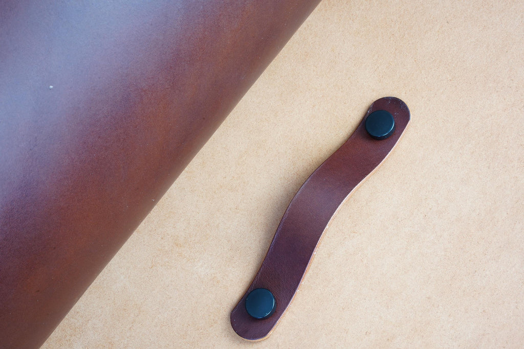Handmade Leather Handles | Drawer Pulls & Cabinet Knobs | For IKEA Pax Kallax Hemnes | Vegetable Tanned Leather | Made in Germany