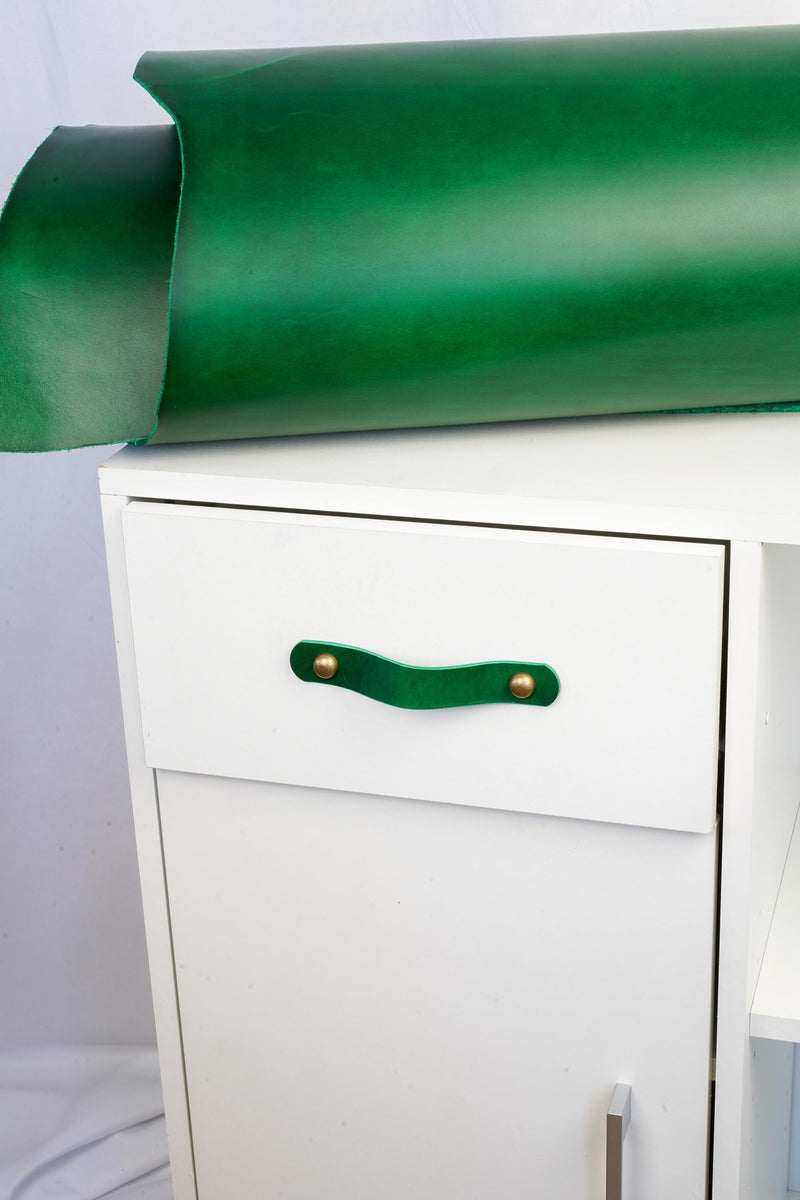 Handmade Leather Handles | Drawer Pulls & Cabinet Knobs | For IKEA Pax Kallax Hemnes | Vegetable Tanned Leather | Made in Germany