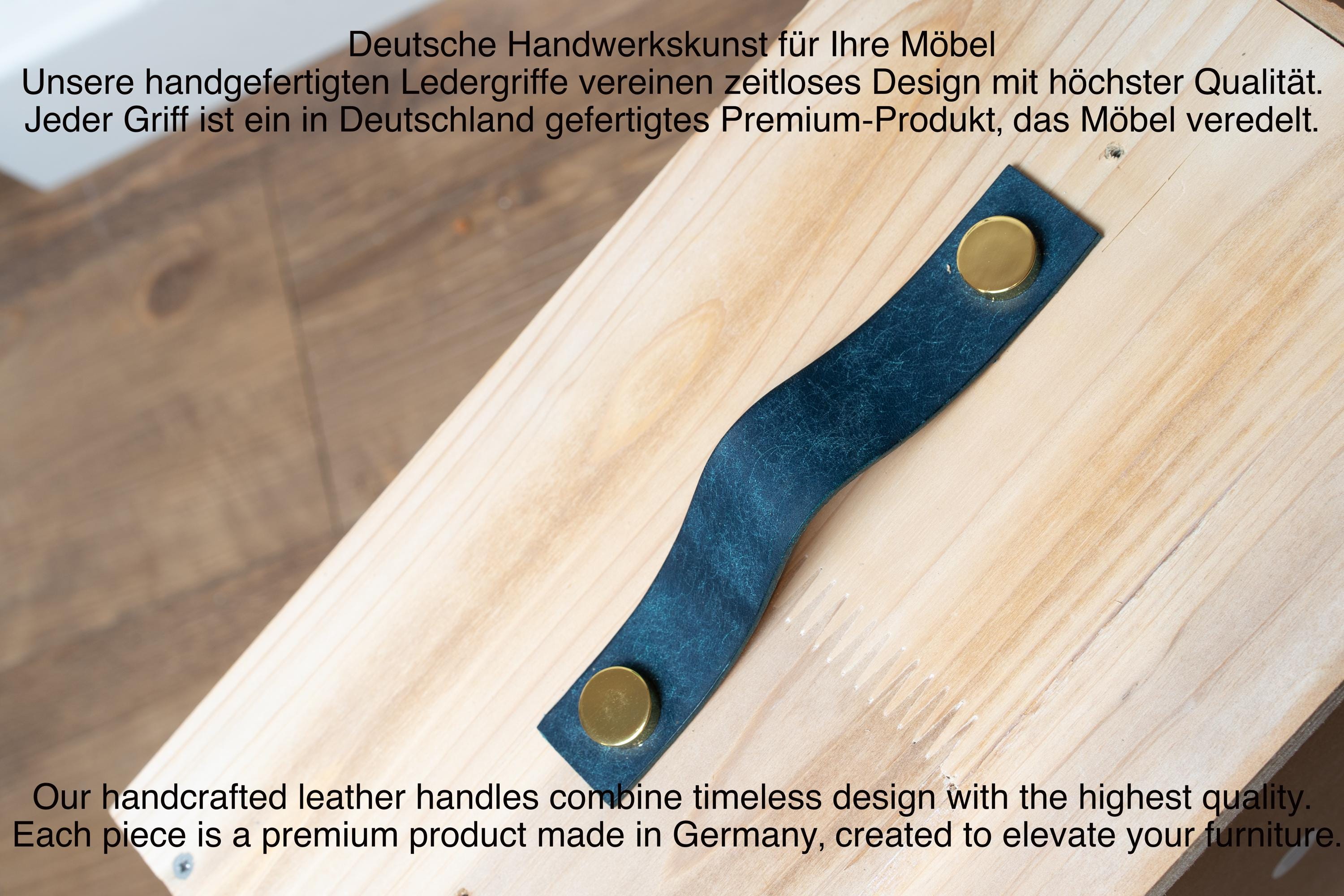 Handmade Leather Handles | Drawer Pulls & Cabinet Knobs | For IKEA Pax Kallax Hemnes | Vegetable Tanned Leather | Made in Germany