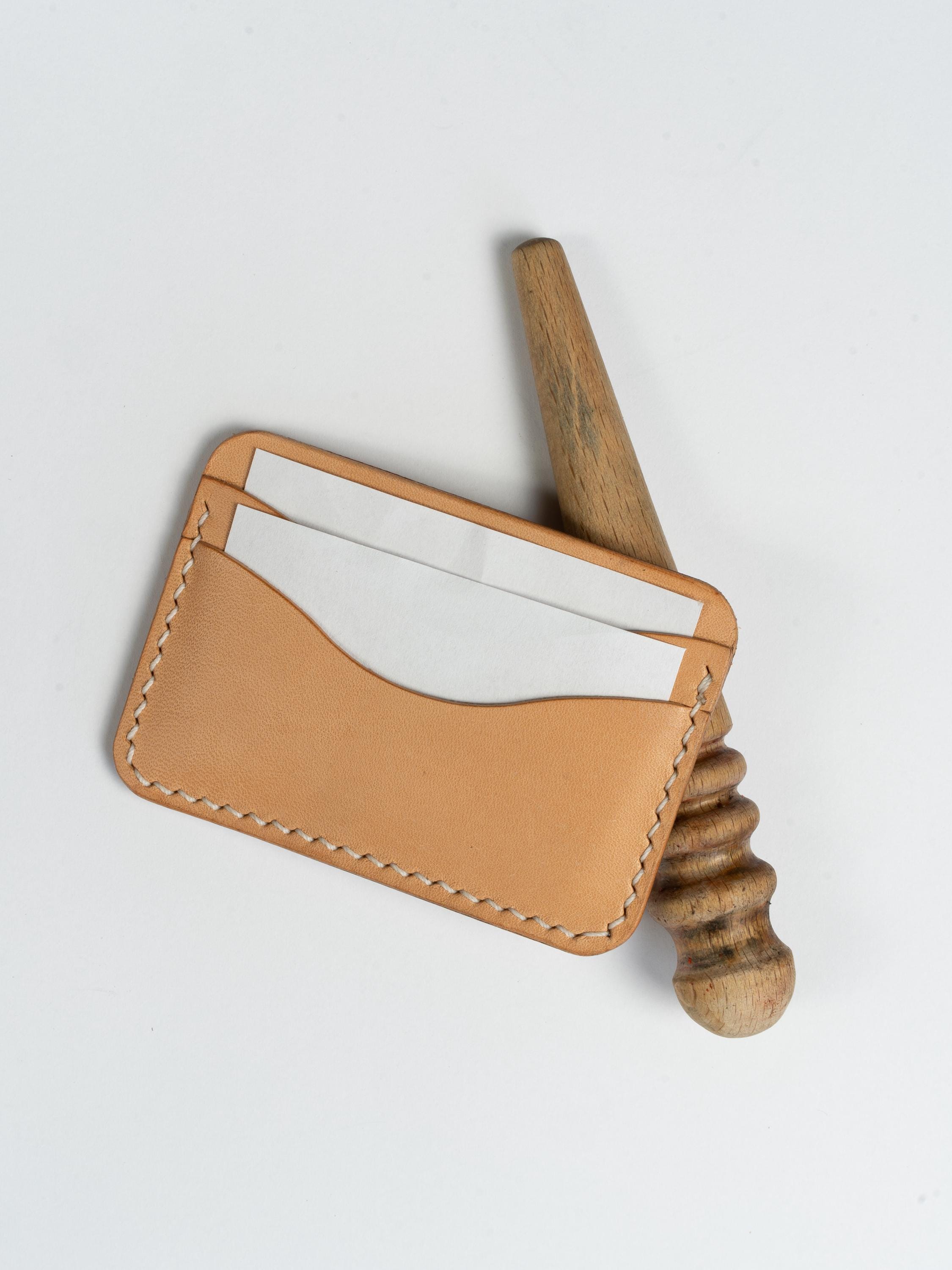 Buttero Leather Card Holder | Hand-Stitched Bifold, Slim, Personalized Engraving Gift| Gift for him.