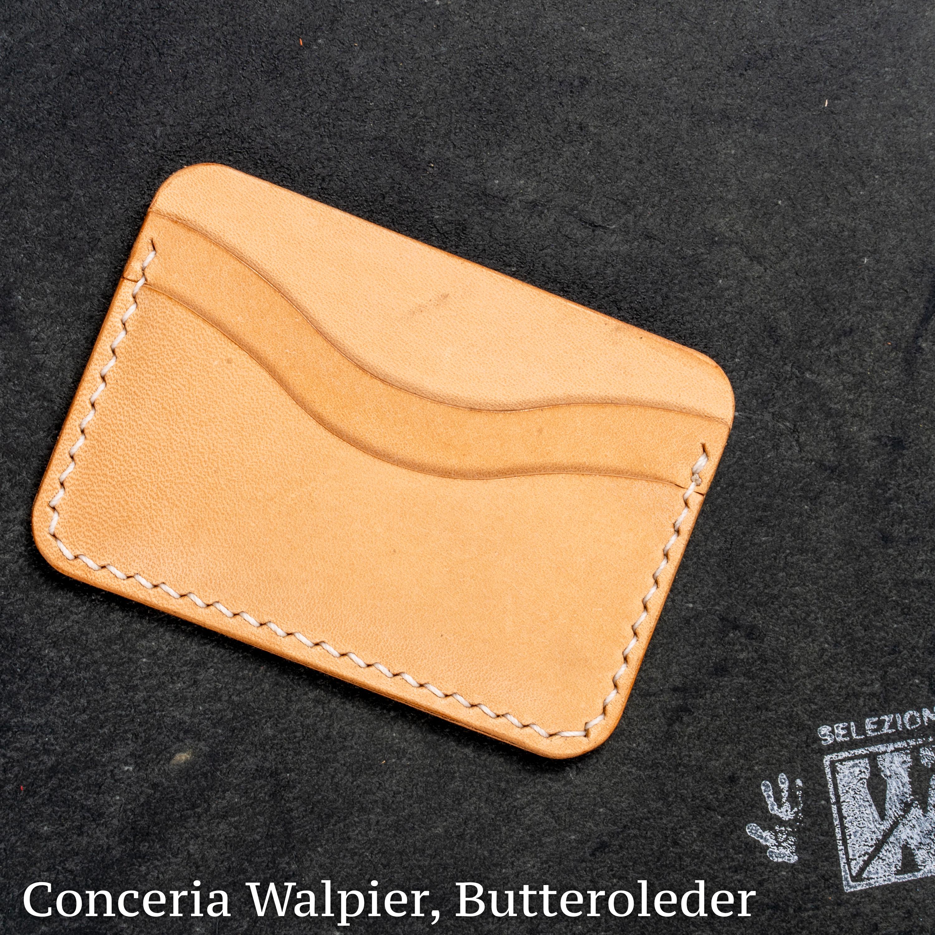 Buttero Leather Card Holder | Hand-Stitched Bifold, Slim, Personalized Engraving Gift| Gift for him.