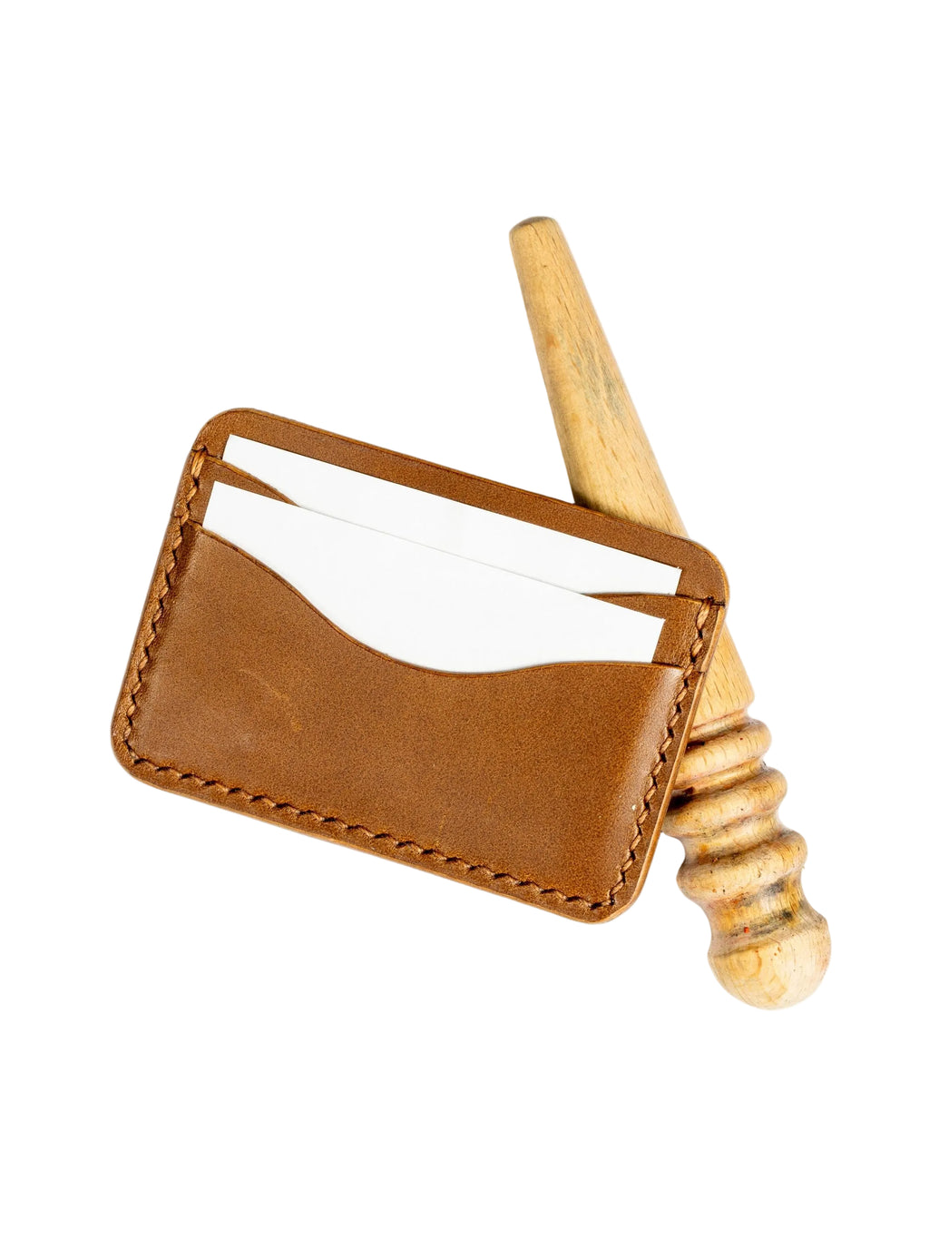 Buttero Leather Card Holder | Hand-Stitched Bifold, Slim, Personalized Engraving Gift| Gift for him.
