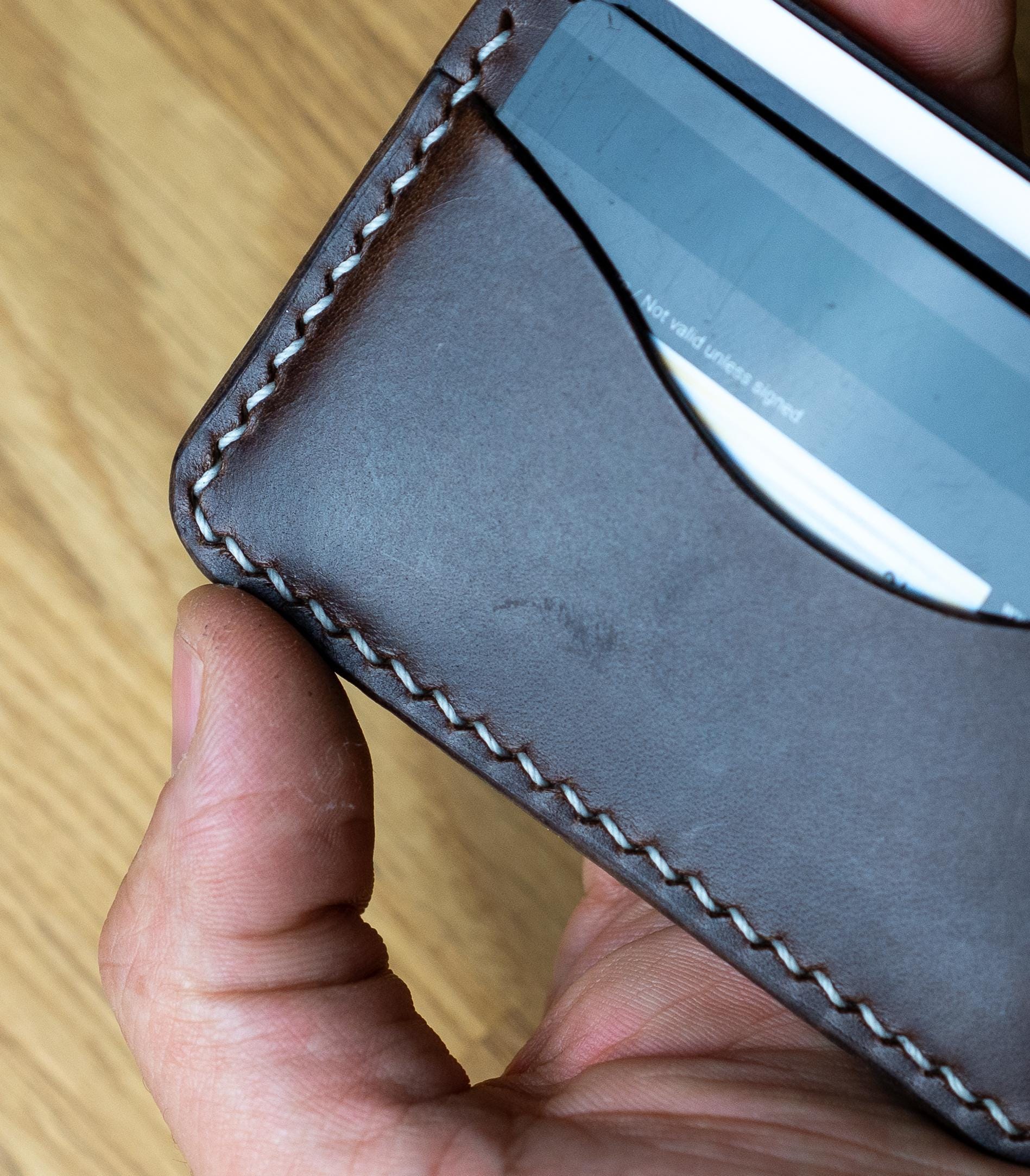 Buttero Leather Card Holder | Hand-Stitched Bifold, Slim, Personalized Engraving Gift| Gift for him.
