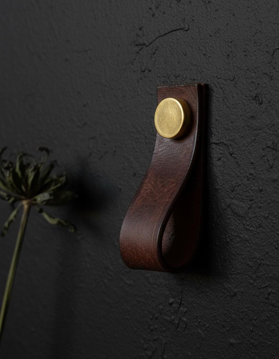 Handmade Leather Handles | Drawer Pulls & Cabinet Knobs | For IKEA Pax Kallax Hemnes | Vegetable Tanned Leather | Made in Germany