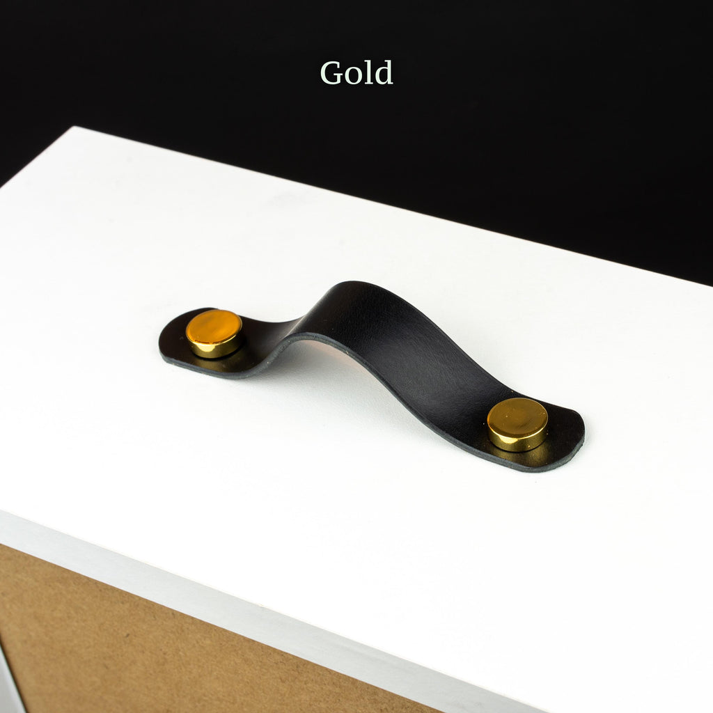 Handmade Leather Handles | Drawer Pulls & Cabinet Knobs | For IKEA Pax Kallax Hemnes | Vegetable Tanned Leather | Made in Germany