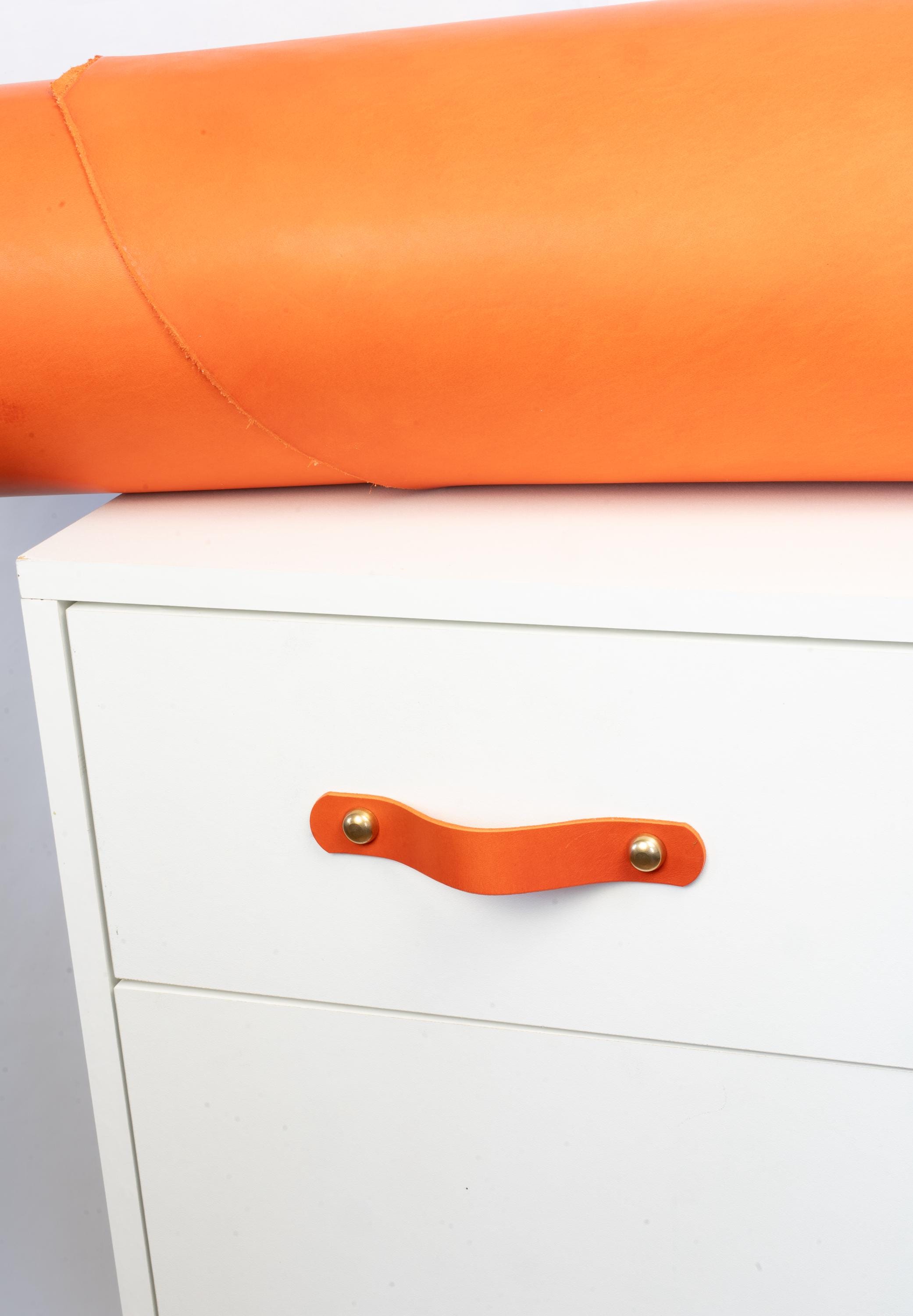 Handmade Leather Handles | Drawer Pulls & Cabinet Knobs | For IKEA Pax Kallax Hemnes | Vegetable Tanned Leather | Made in Germany