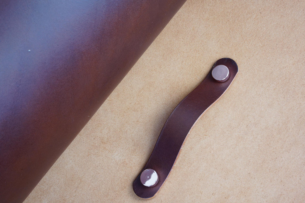 Handmade Leather Handles | Drawer Pulls & Cabinet Knobs | For IKEA Pax Kallax Hemnes | Vegetable Tanned Leather | Made in Germany