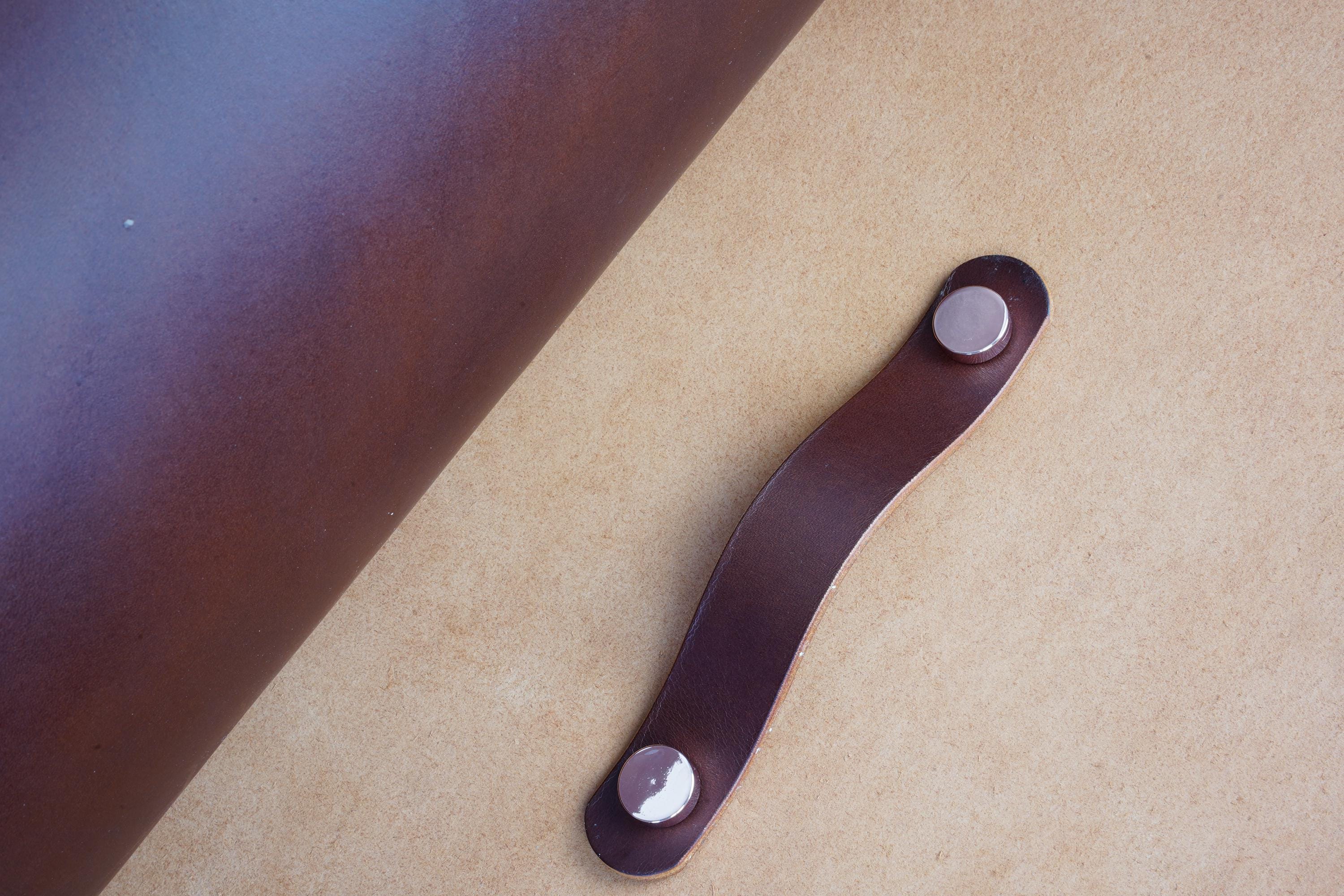 Handmade Leather Handles | Drawer Pulls & Cabinet Knobs | For IKEA Pax Kallax Hemnes | Vegetable Tanned Leather | Made in Germany