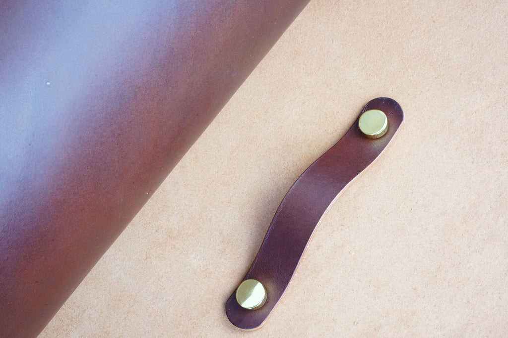 Handmade Leather Handles | Drawer Pulls & Cabinet Knobs | For IKEA Pax Kallax Hemnes | Vegetable Tanned Leather | Made in Germany