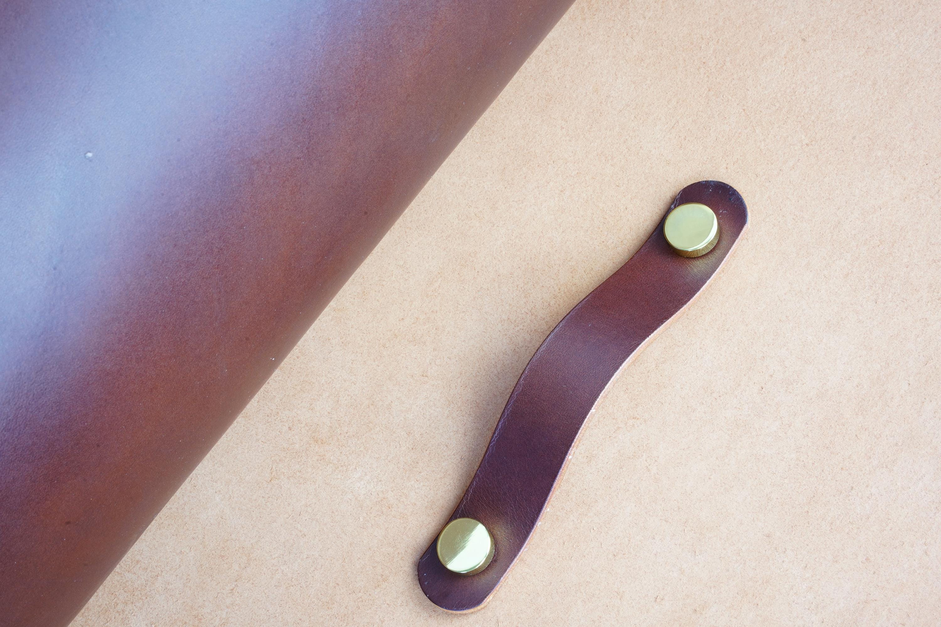 Handmade Leather Handles | Drawer Pulls & Cabinet Knobs | For IKEA Pax Kallax Hemnes | Vegetable Tanned Leather | Made in Germany