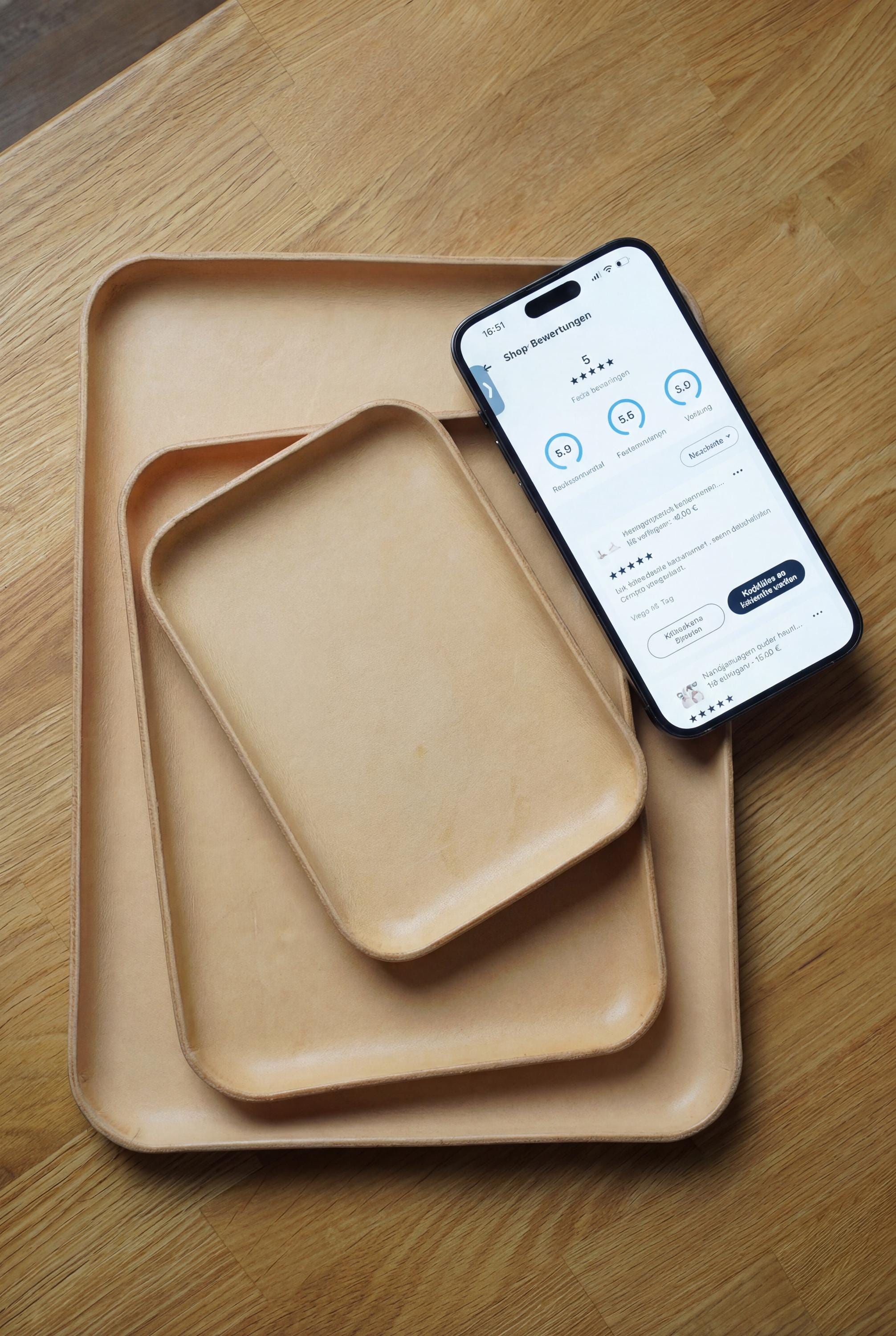 Handmade Leather Tray – Minimalist Catchall for Everyday Essentials