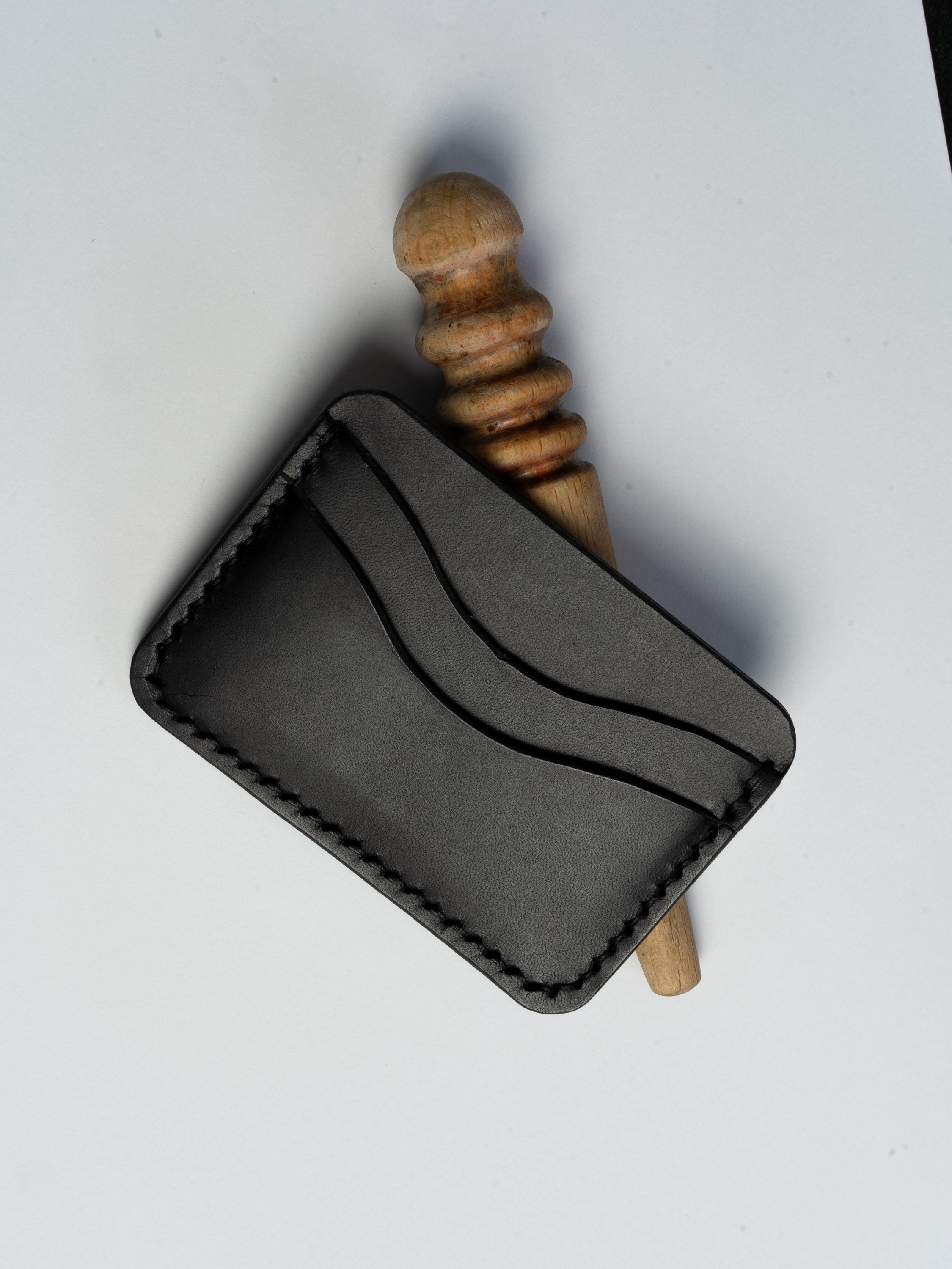 Buttero Leather Card Holder | Hand-Stitched Bifold, Slim, Personalized Engraving Gift| Gift for him.